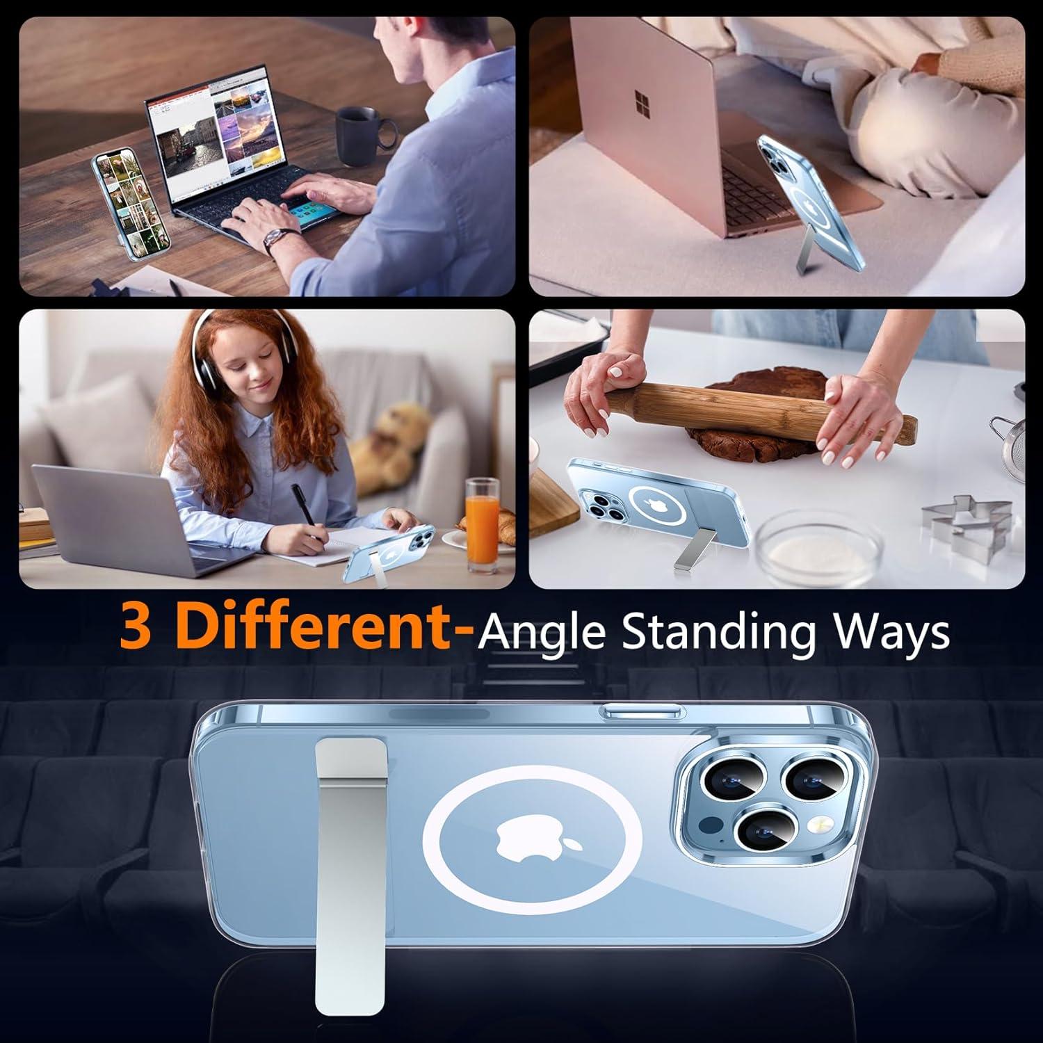 Funda Magnética SPIDERCASE para iPhone 13 Pro 6.1" Transparente