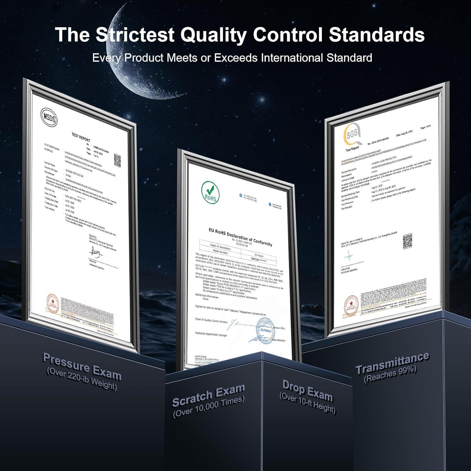 Protector de Pantalla QHOHQ para iPhone 16 Pro 6.3" 9H+