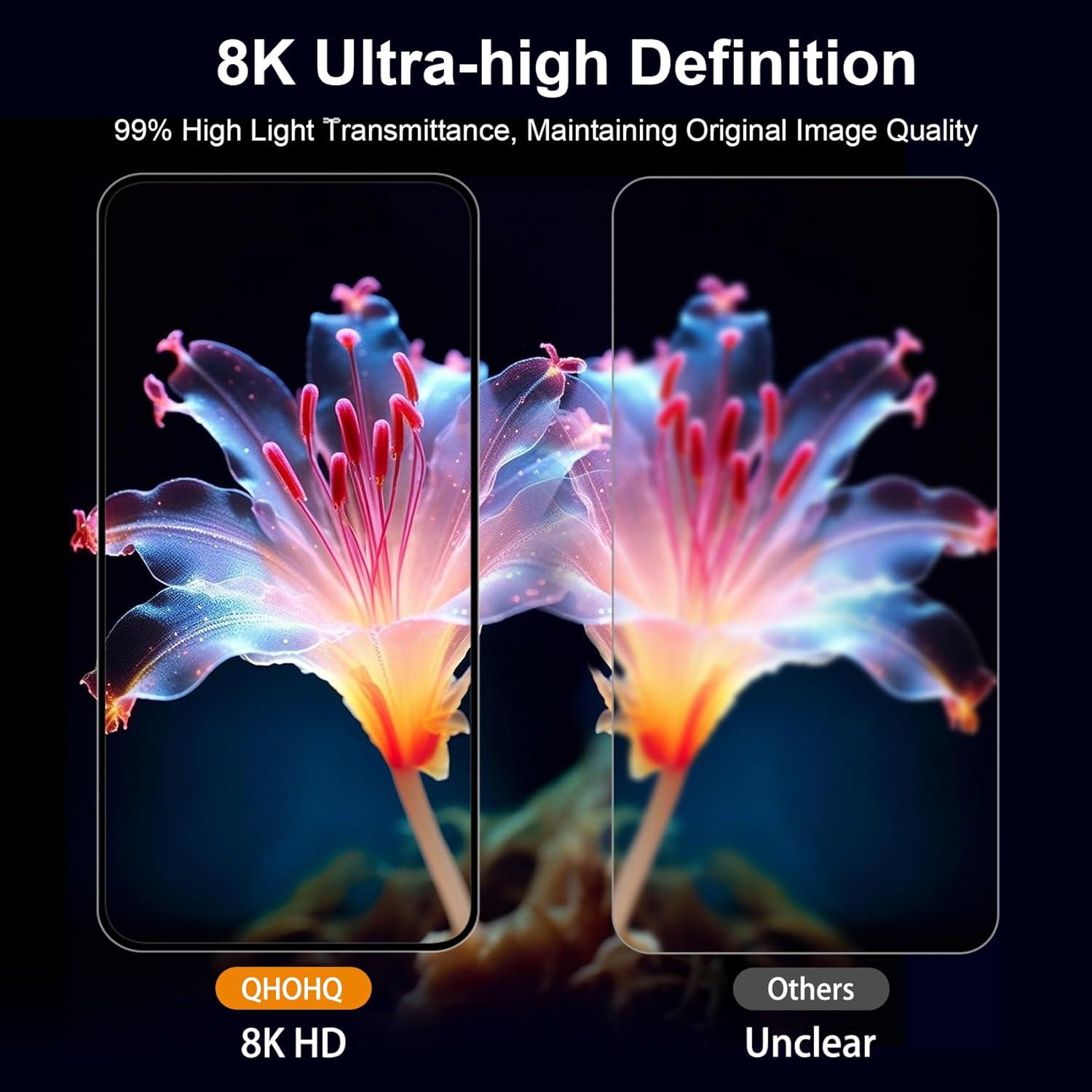 Protector de Pantalla QHOHQ para iPhone 16 Pro 6.3" 9H+