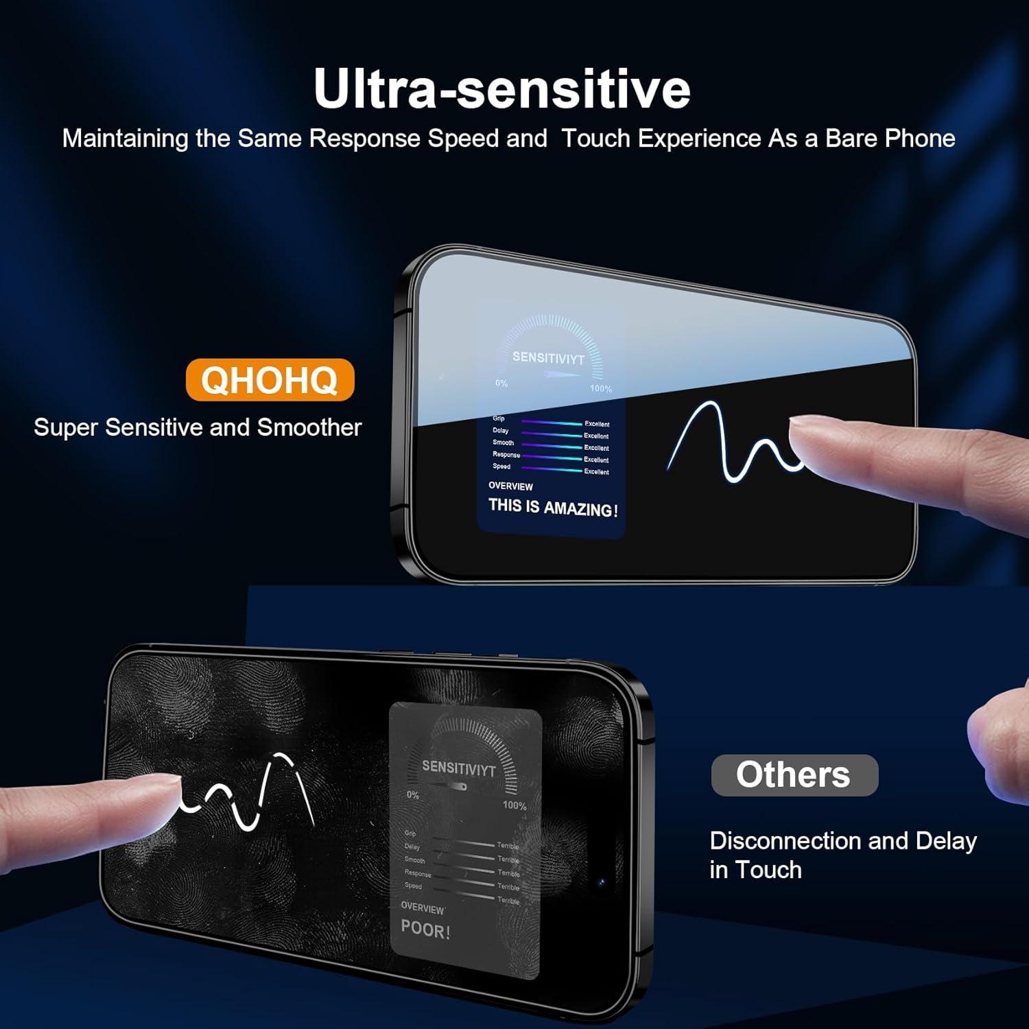 Protector de Pantalla QHOHQ para iPhone 16 Pro 6.3" 9H+