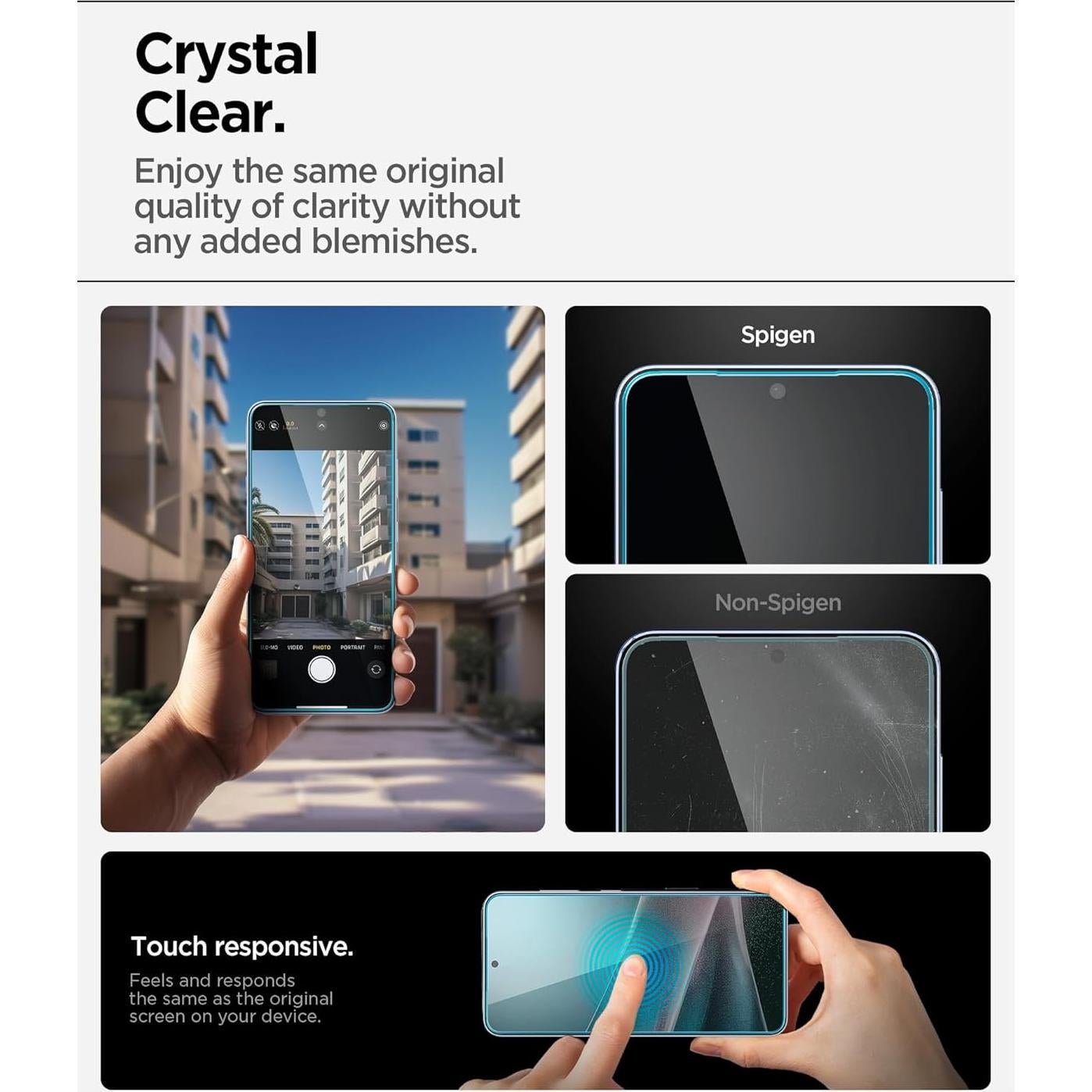 Protector de Pantalla Vidrio Templado Spigen Galaxy S25/S24 Plus - 2 Paquete