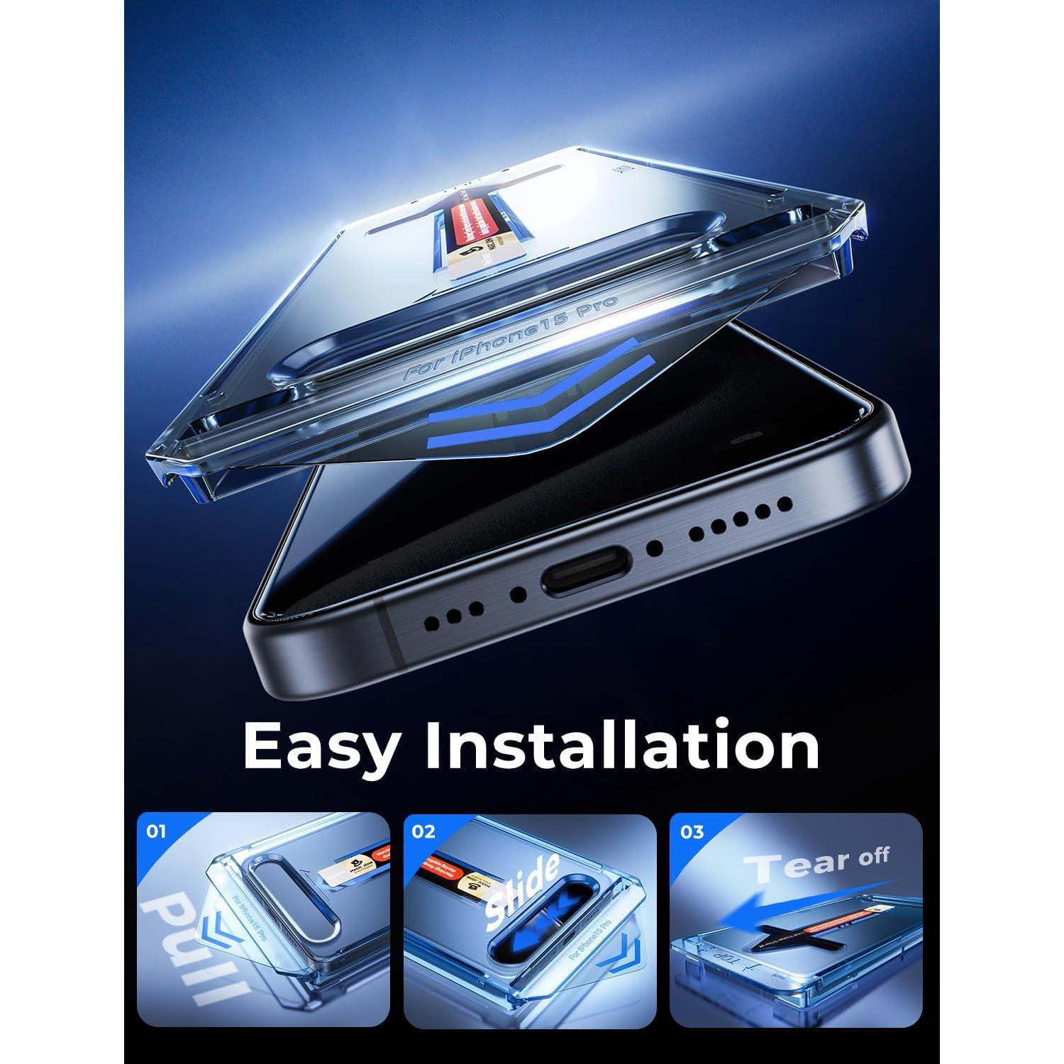 Protector de Pantalla Vidrio Templado MAGIC JOHN iPhone 15 Pro