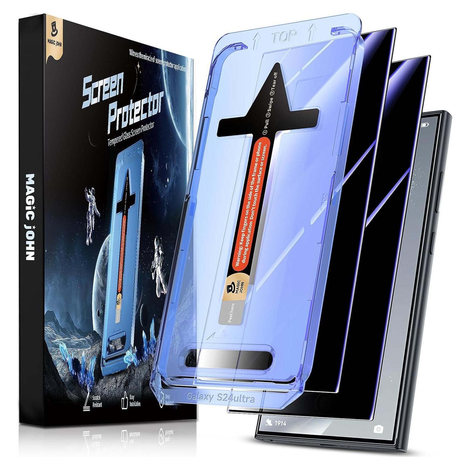 Protector de Pantalla Vidrio Templado MAGIC JOHN para Samsung Galaxy S24 Ultra 6.8" Privacidad