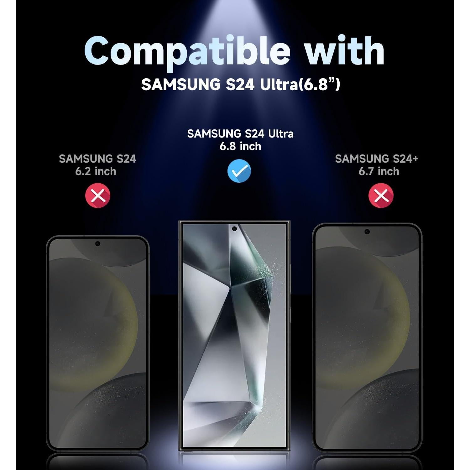 Protector de Pantalla Vidrio Templado MAGIC JOHN para Samsung Galaxy S24 Ultra 6.8" Privacidad