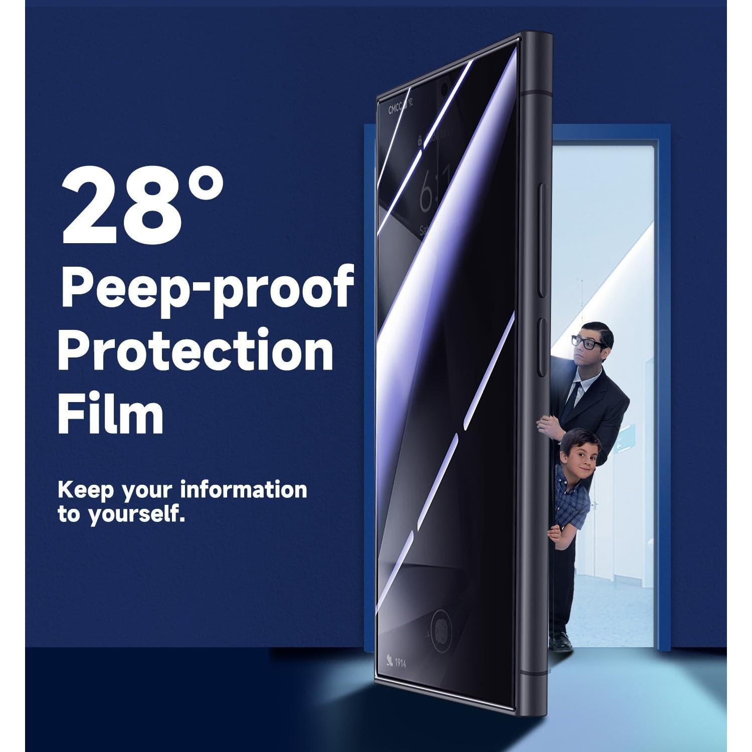 Protector de Pantalla Vidrio Templado MAGIC JOHN para Samsung Galaxy S24 Ultra 6.8" Privacidad