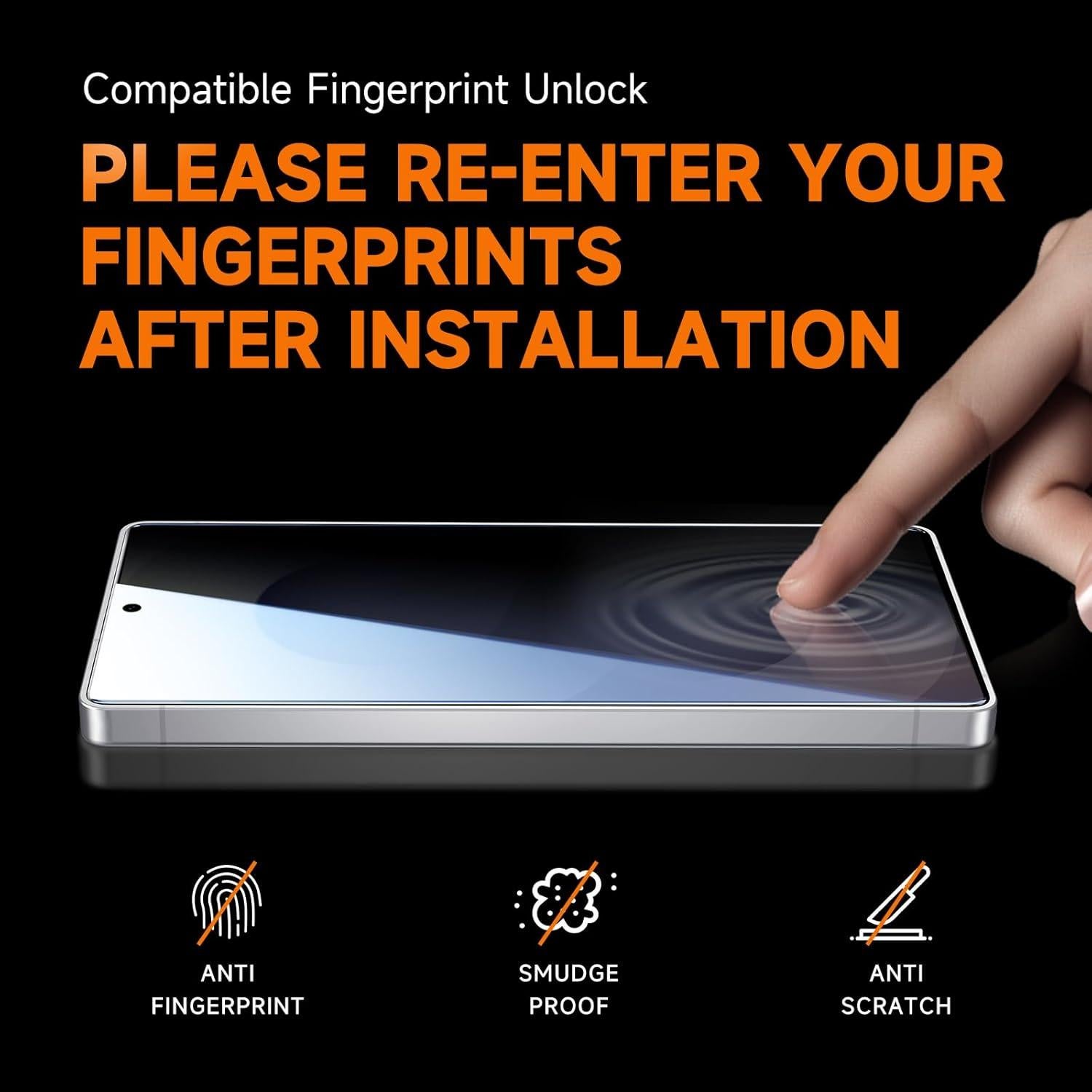 Protector de Pantalla Vidrio Templado MAGIC JOHN para Samsung Galaxy S24 Ultra 6.8" Privacidad