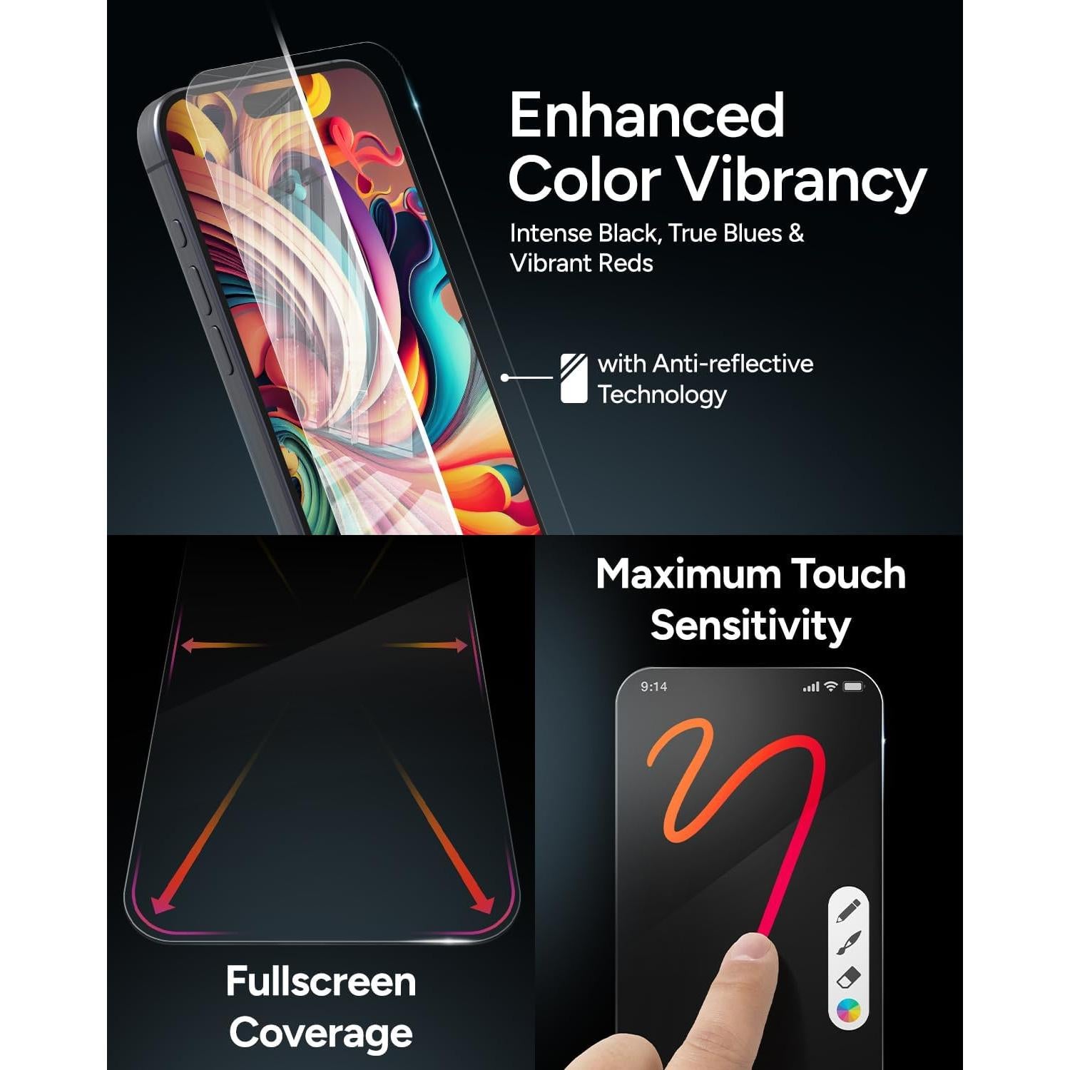 Protector de Pantalla ZAGG XTR4 para iPhone 16 - Vidrio Templado