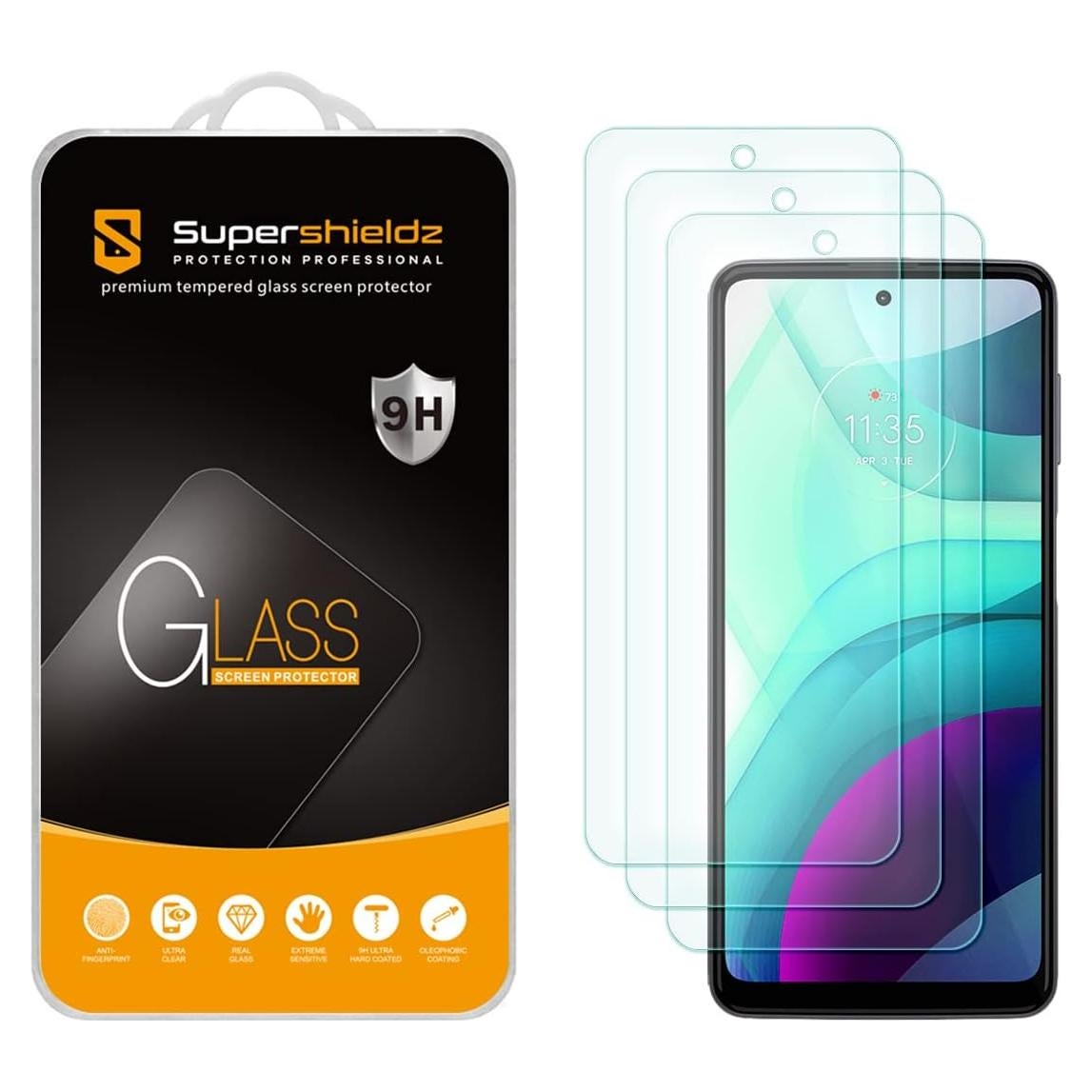 Protector de Pantalla Vidrio Templado Supershieldz para Moto G Power 2022 - 3 Unidades