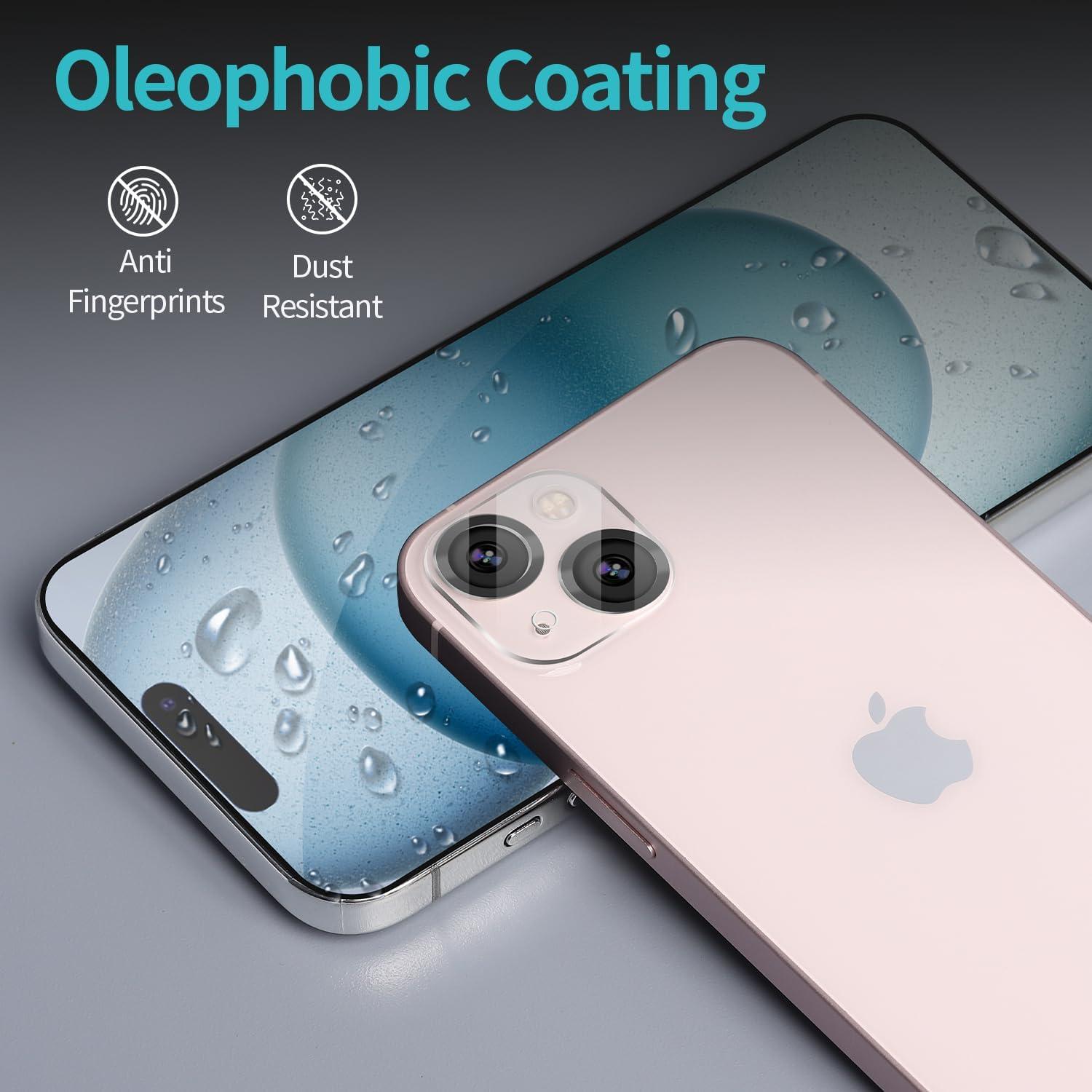 Protector de Pantalla Privado Pehael para iPhone 15 - 4 Piezas