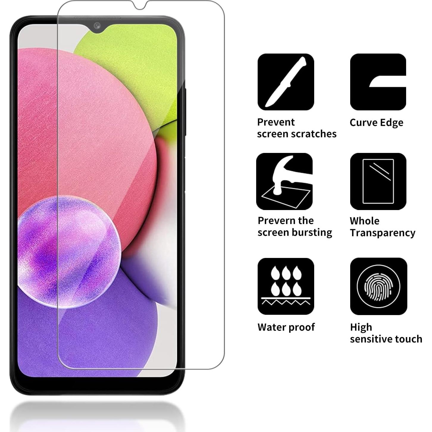 Protector de Pantalla Vidrio Templado iCsapr para Galaxy A03s/A03