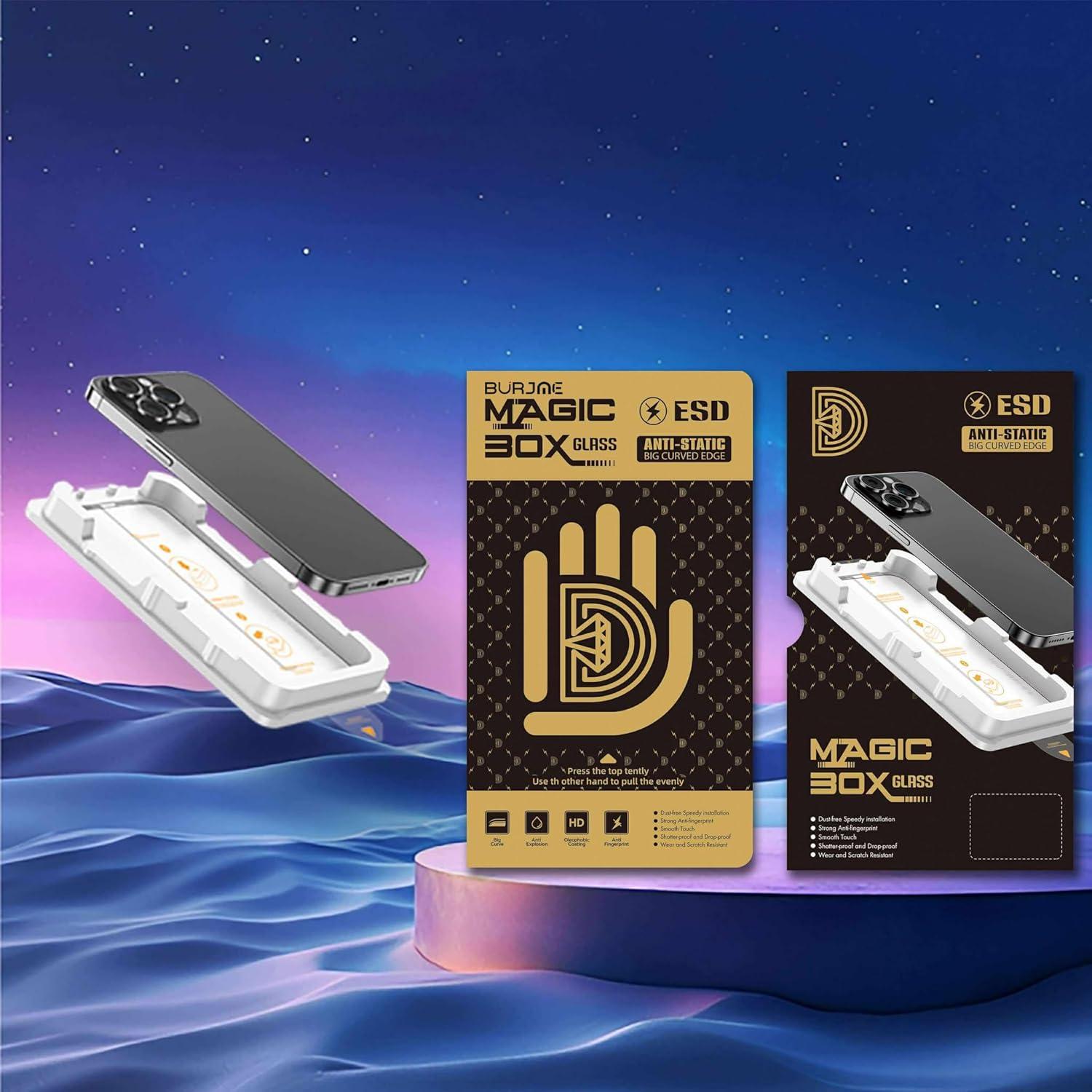 Protector de Pantalla Vidrio Templado BURJME iPhone 16 Pro Max 2-Pack