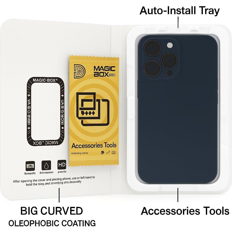 Protector de Pantalla Vidrio Templado BURJME iPhone 16 Pro Max 2-Pack