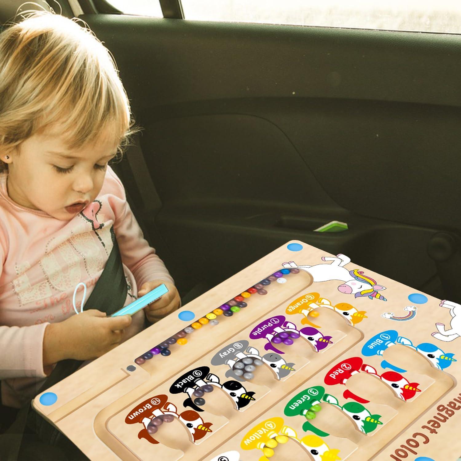 HONGID Laberinto Magnético de Colores y Números - Juguete Educativo