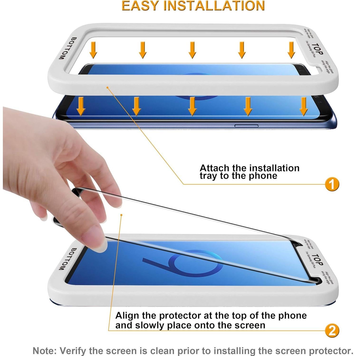Protector de Pantalla Vidrio Templado Supershieldz para Galaxy S9 Plus - 2 Unidades