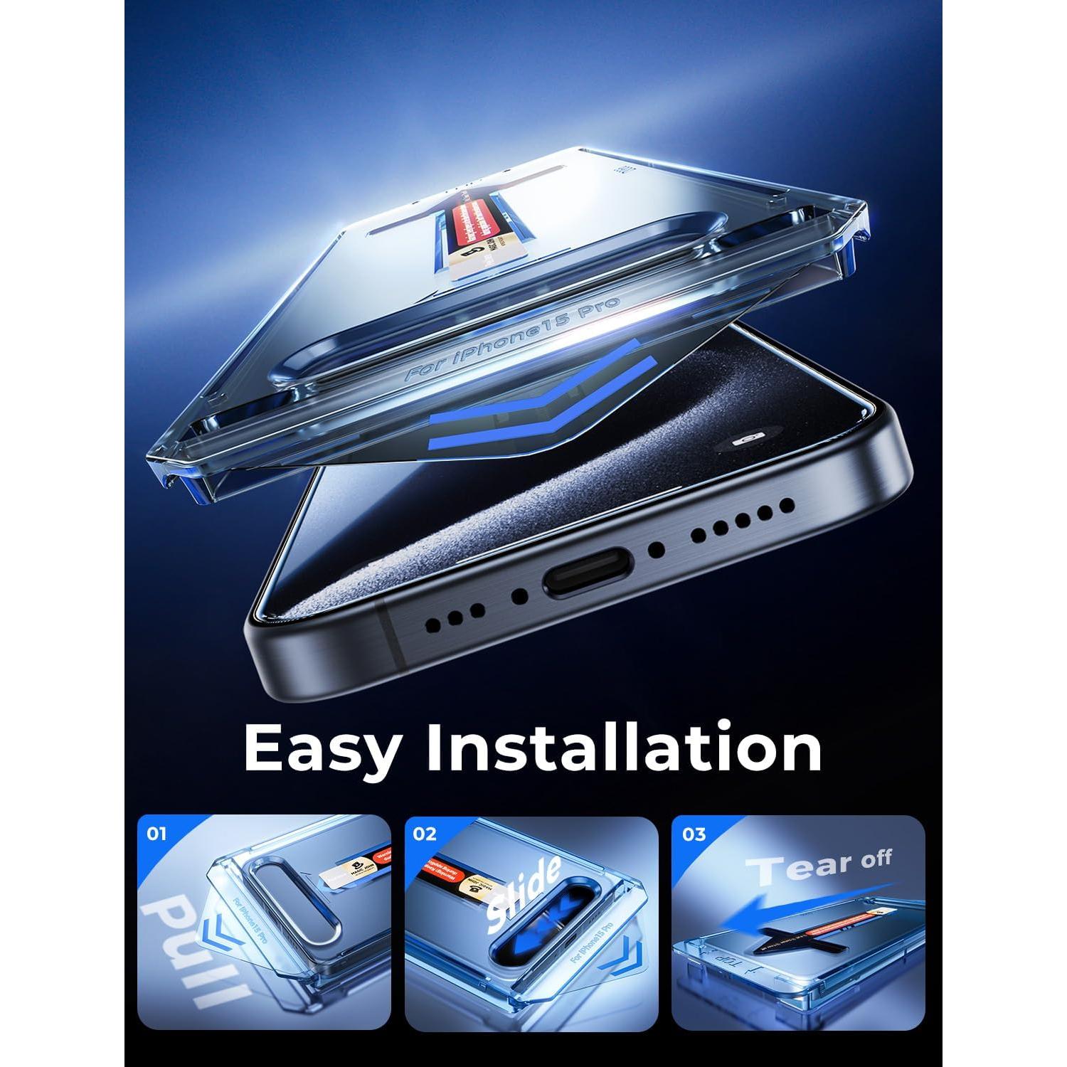 Protector de Pantalla Vidrio Templado MAGIC JOHN para iPhone 15 Pro 6.1"