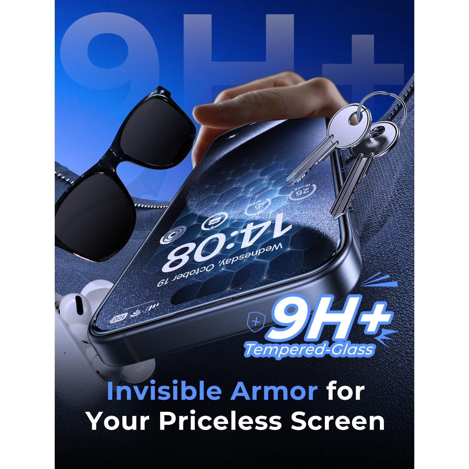 Protector de Pantalla Vidrio Templado MAGIC JOHN para iPhone 15 Pro 6.1"