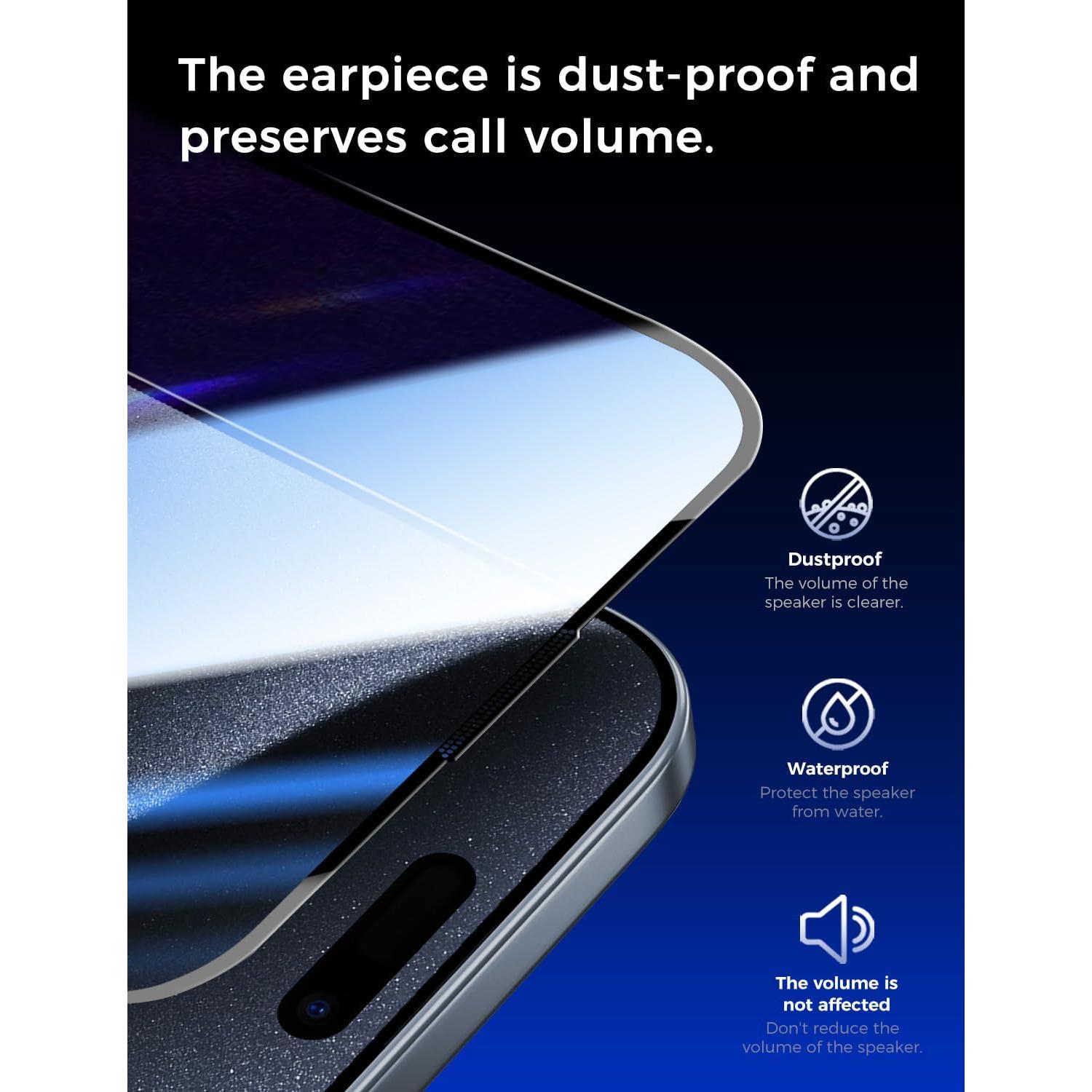 Protector de Pantalla Vidrio Templado MAGIC JOHN para iPhone 15 Pro 6.1"