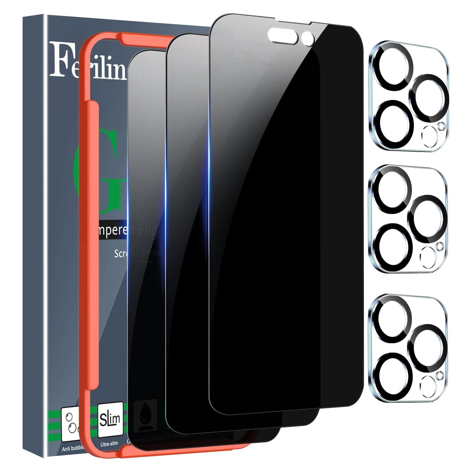 Protector de Pantalla Privado Ferilinso para iPhone 14 Pro Max 6.7"