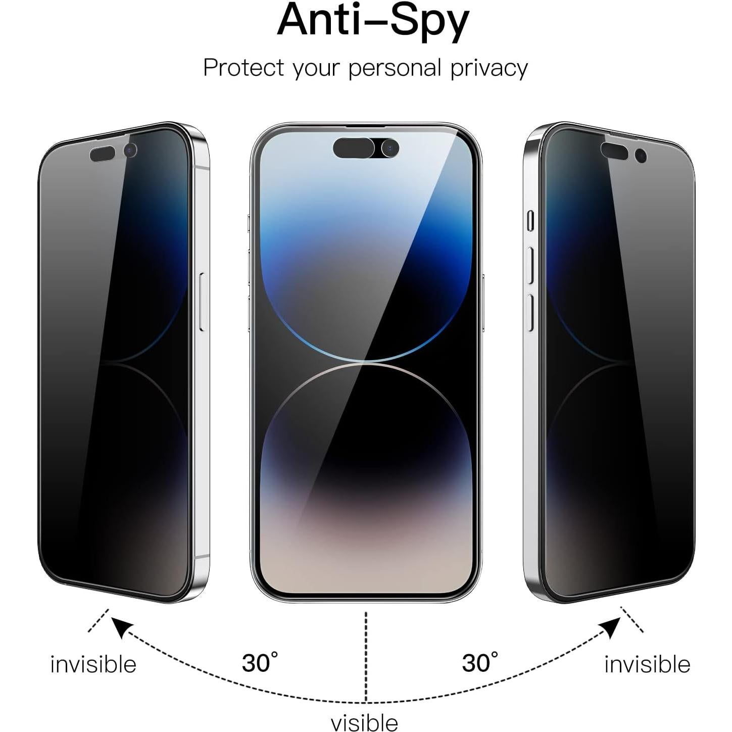 Protector de Pantalla JETech Privacy para iPhone 14 Pro Max 6.7"