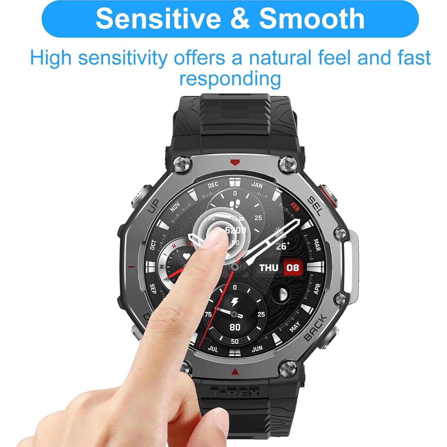 Protector de Pantalla Cristal Templado Joeyu para Amazfit T-Rex 3