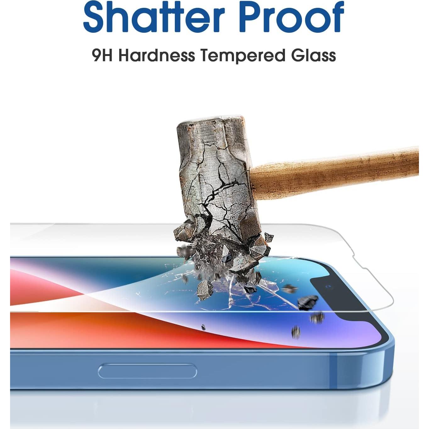 Protector de Pantalla Vidrio Templado amFilm + Lente iPhone 14 6.1"