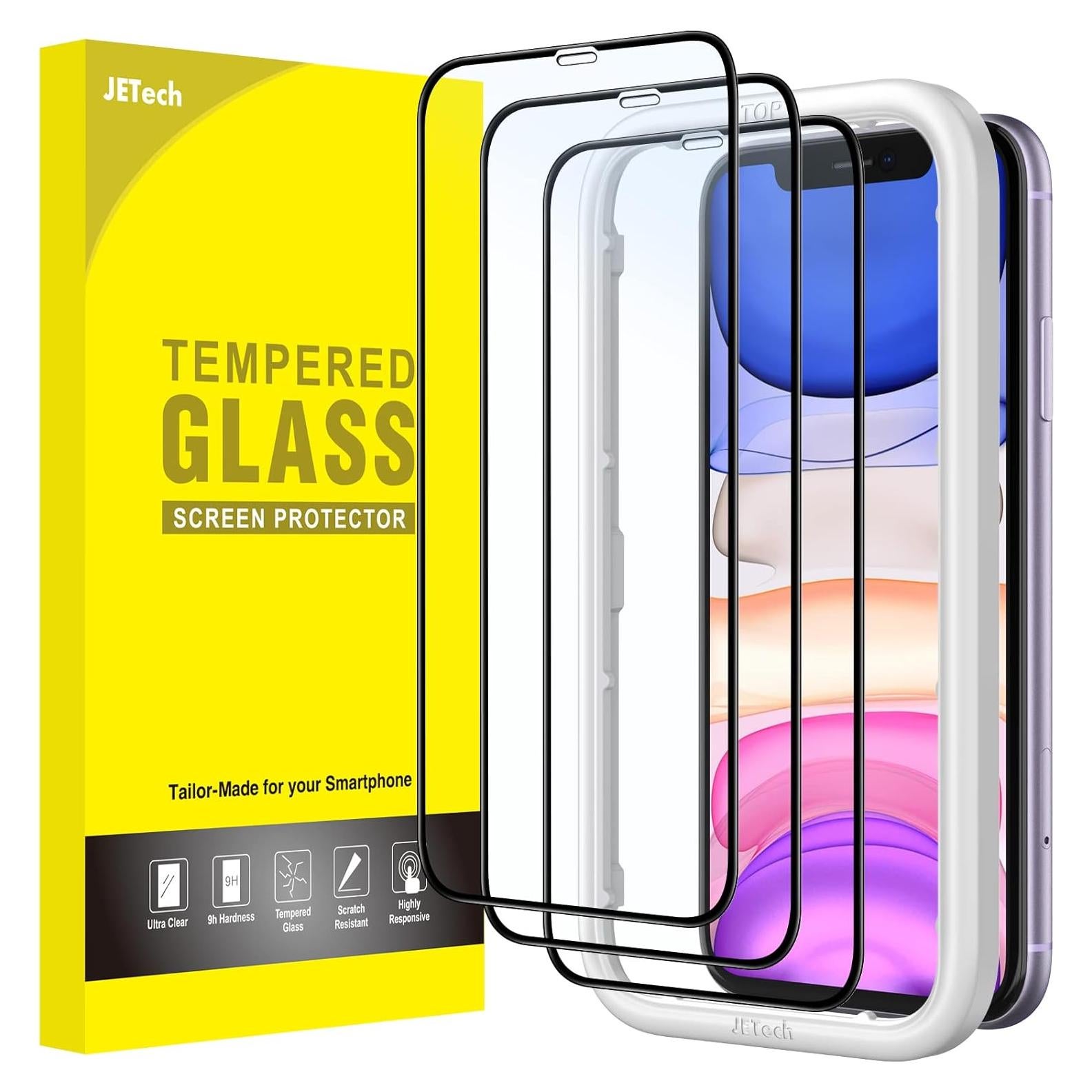 Protector de Pantalla JETech para iPhone 11/XR 6.1" Vidrio Templado
