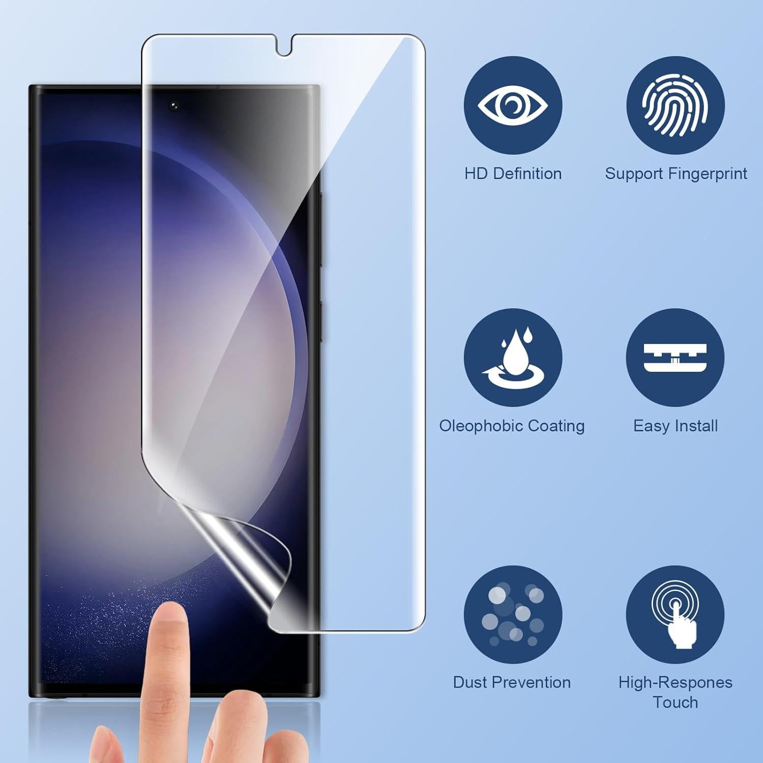 Protector de Pantalla LK para Samsung Galaxy S23 Ultra - 3 Pack