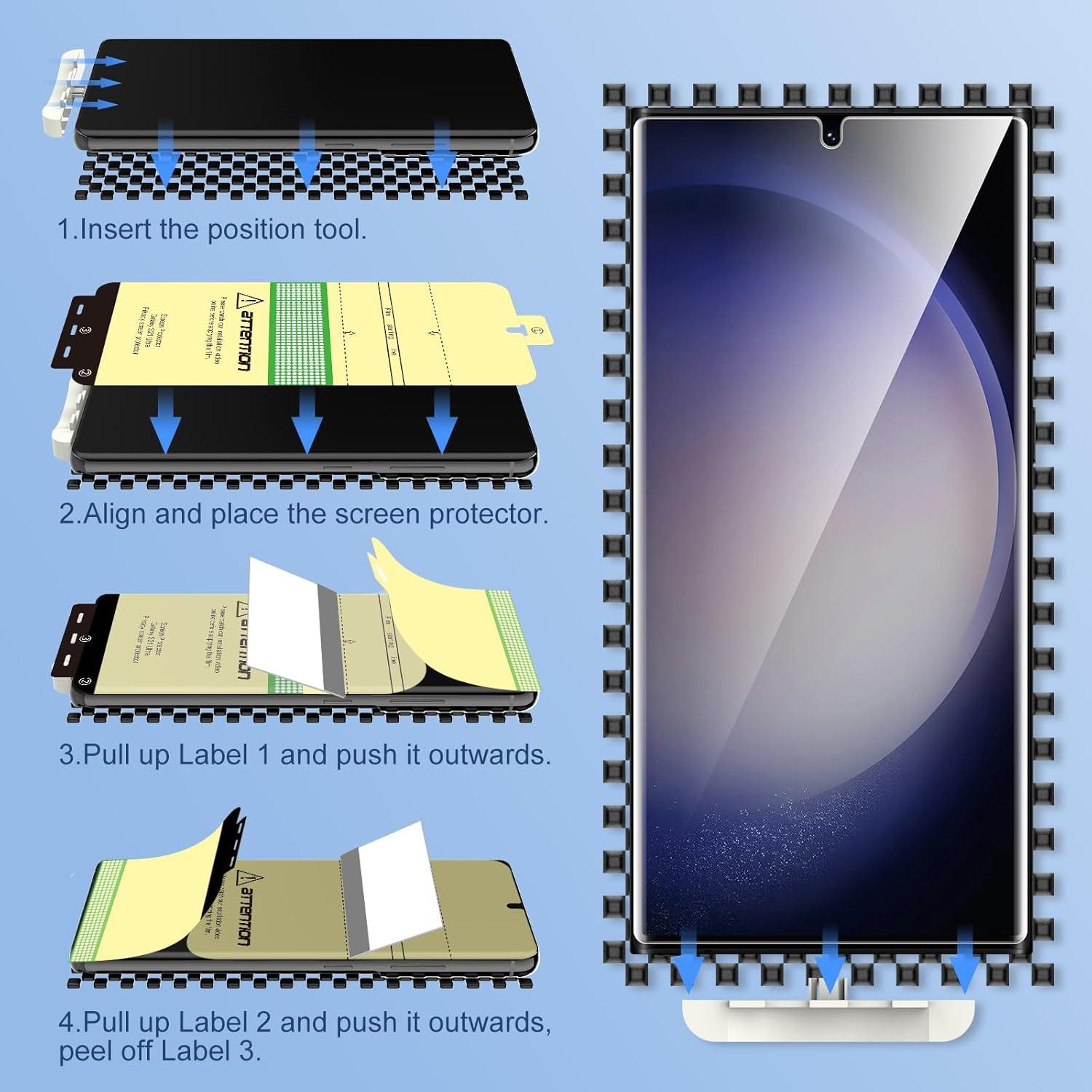 Protector de Pantalla LK para Samsung Galaxy S23 Ultra - 3 Pack