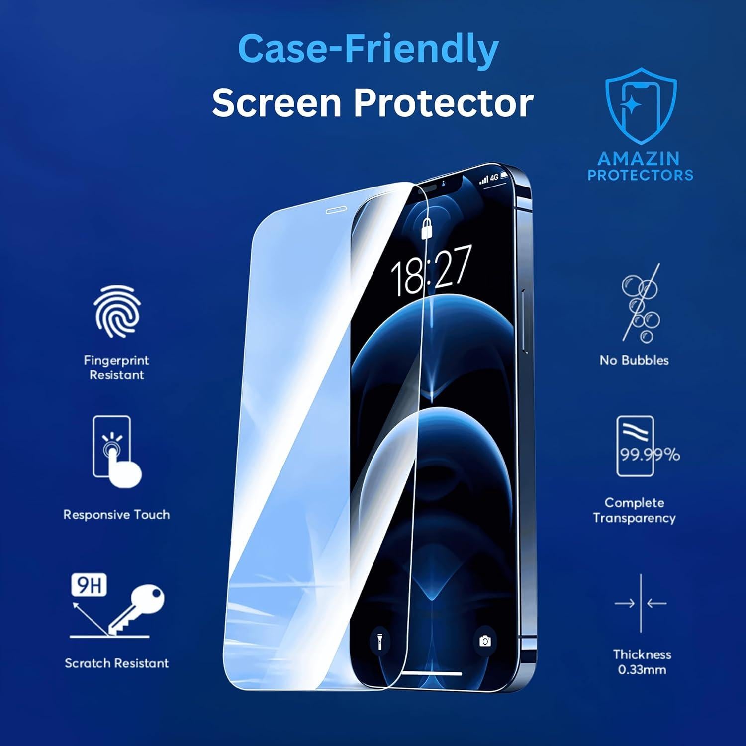 Kit de Cuidado 7en1 para iPhone 12 - 3 Protectores Vidrio + Funda