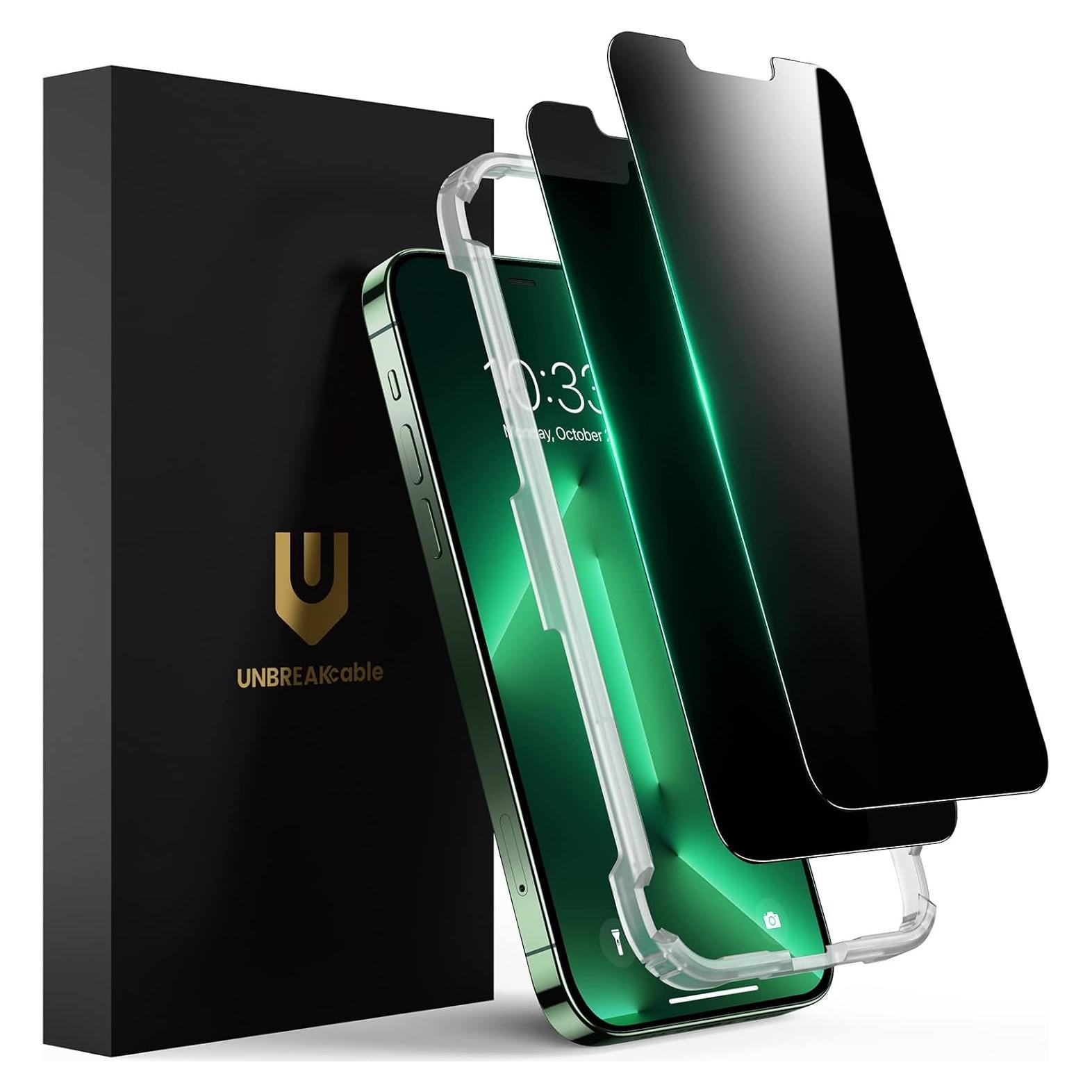 Protector de Pantalla Privado UNBREAKcable para iPhone 13 Pro Max/14 Plus - Vidrio Templado 9H