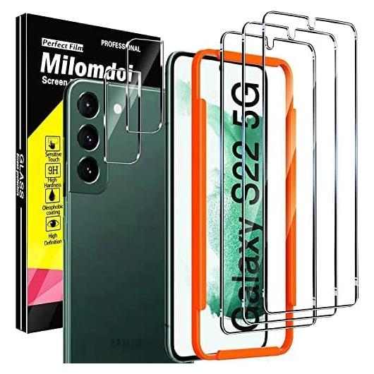 Protector de Pantalla y Lente Milomdoi para Samsung Galaxy S22 5G