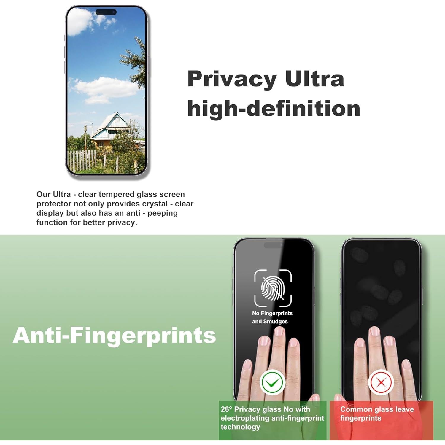 Protector de Pantalla Privado SHANG PIN JIA para iPhone 16/15/14 Pro 6.1"