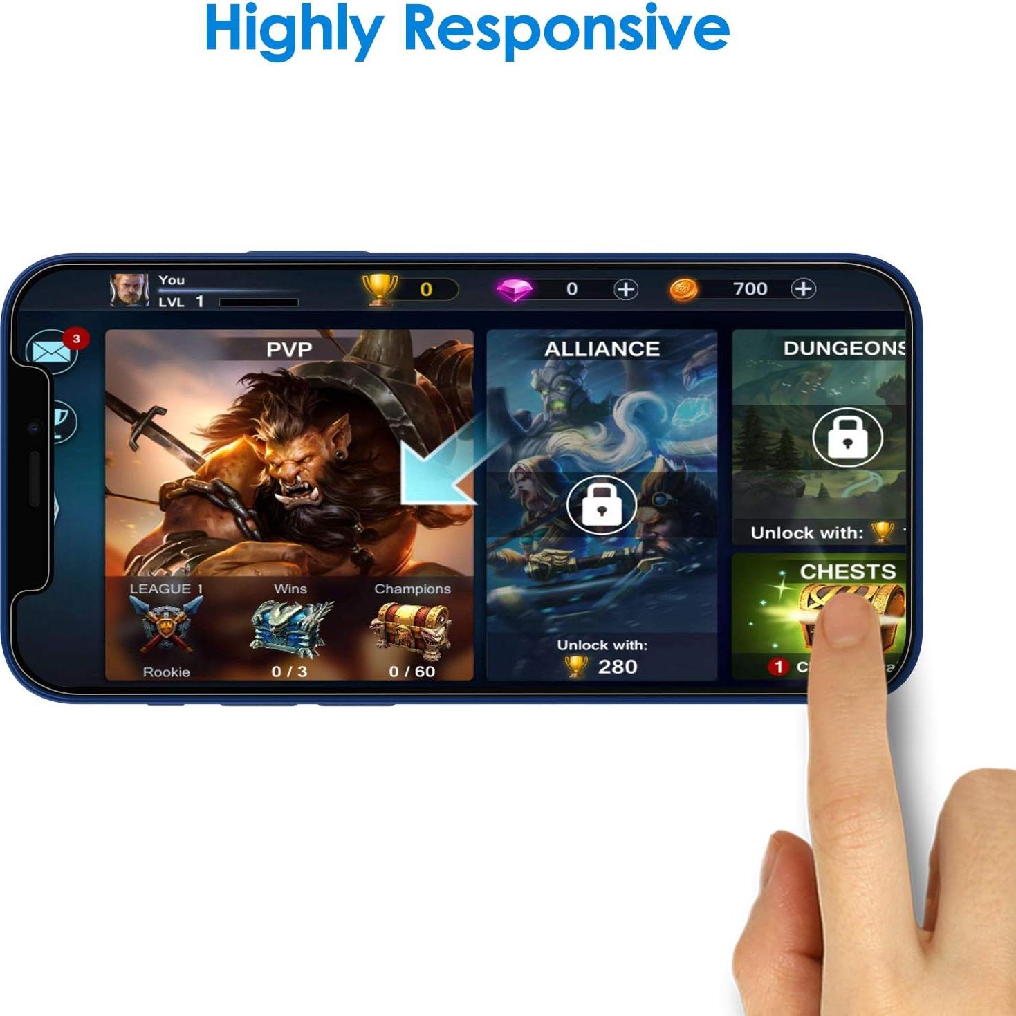 Protector de Pantalla JETech para iPhone 12/12 Pro 15.5 cm, Paquete de 3