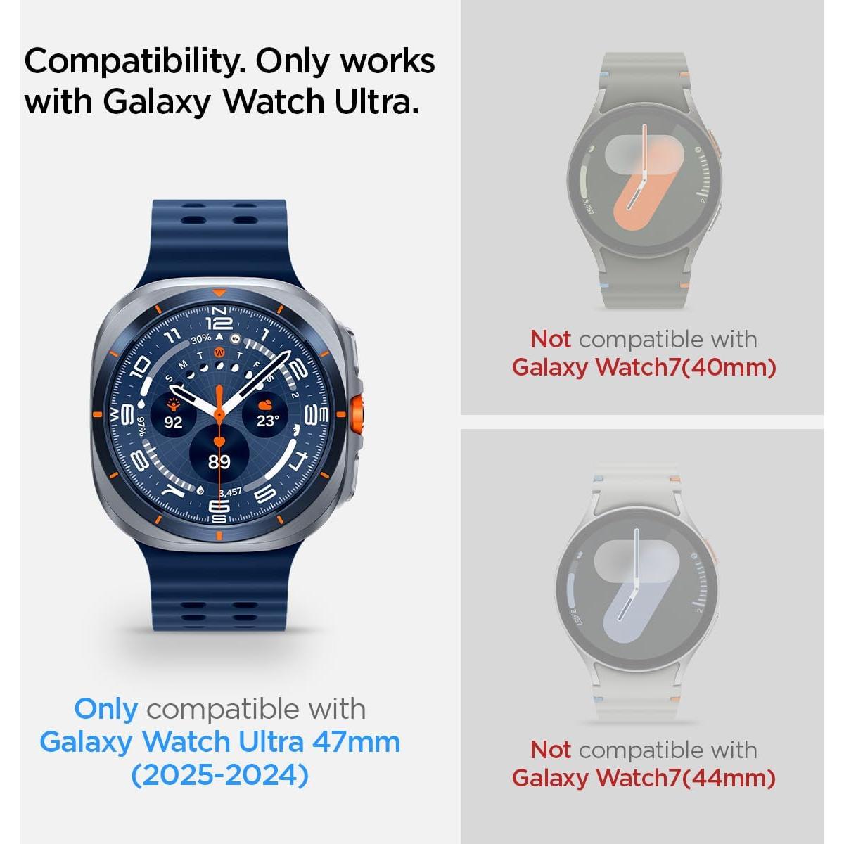 Protector de Pantalla Vidrio Templado Spigen para Galaxy Watch Ultra - 2 Paquete