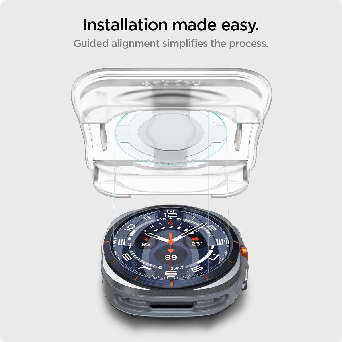 Protector de Pantalla Vidrio Templado Spigen para Galaxy Watch Ultra - 2 Paquete