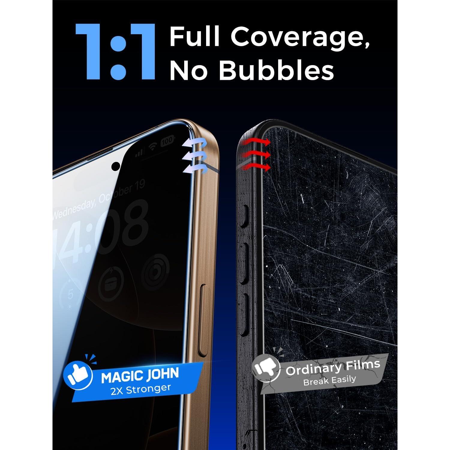 Protector de Pantalla Vidrio Templado MAGIC JOHN iPhone 16 Pro