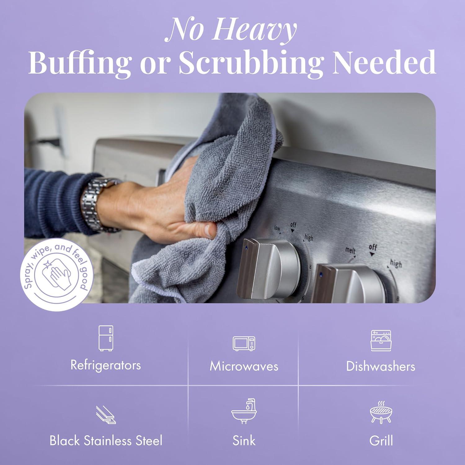 Limpiador de Acero Inoxidable Therapy 473ml con Paño Microfibra