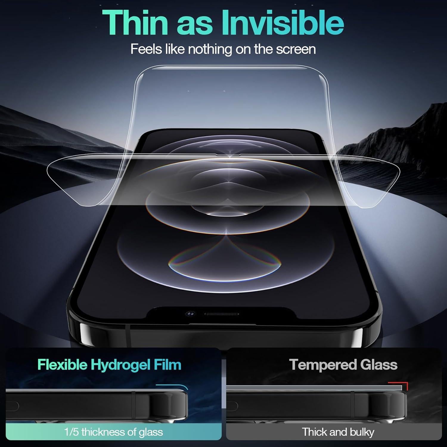 Paquete de 3 Protectores de Pantalla TPU para iPhone 12 Pro Max