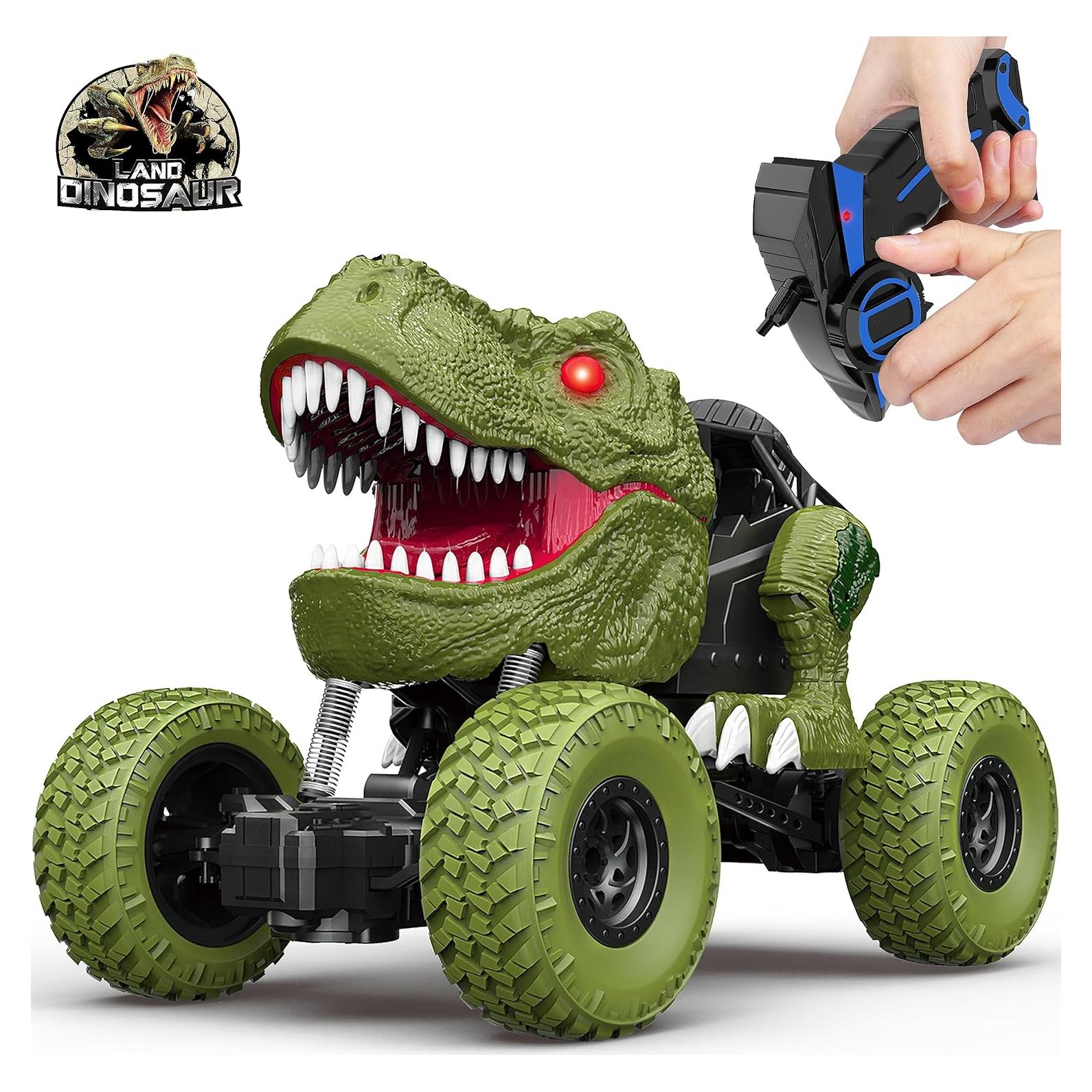 Coche de Dinosaurio Control Remoto YEZI 4WD Verde 0.55kg