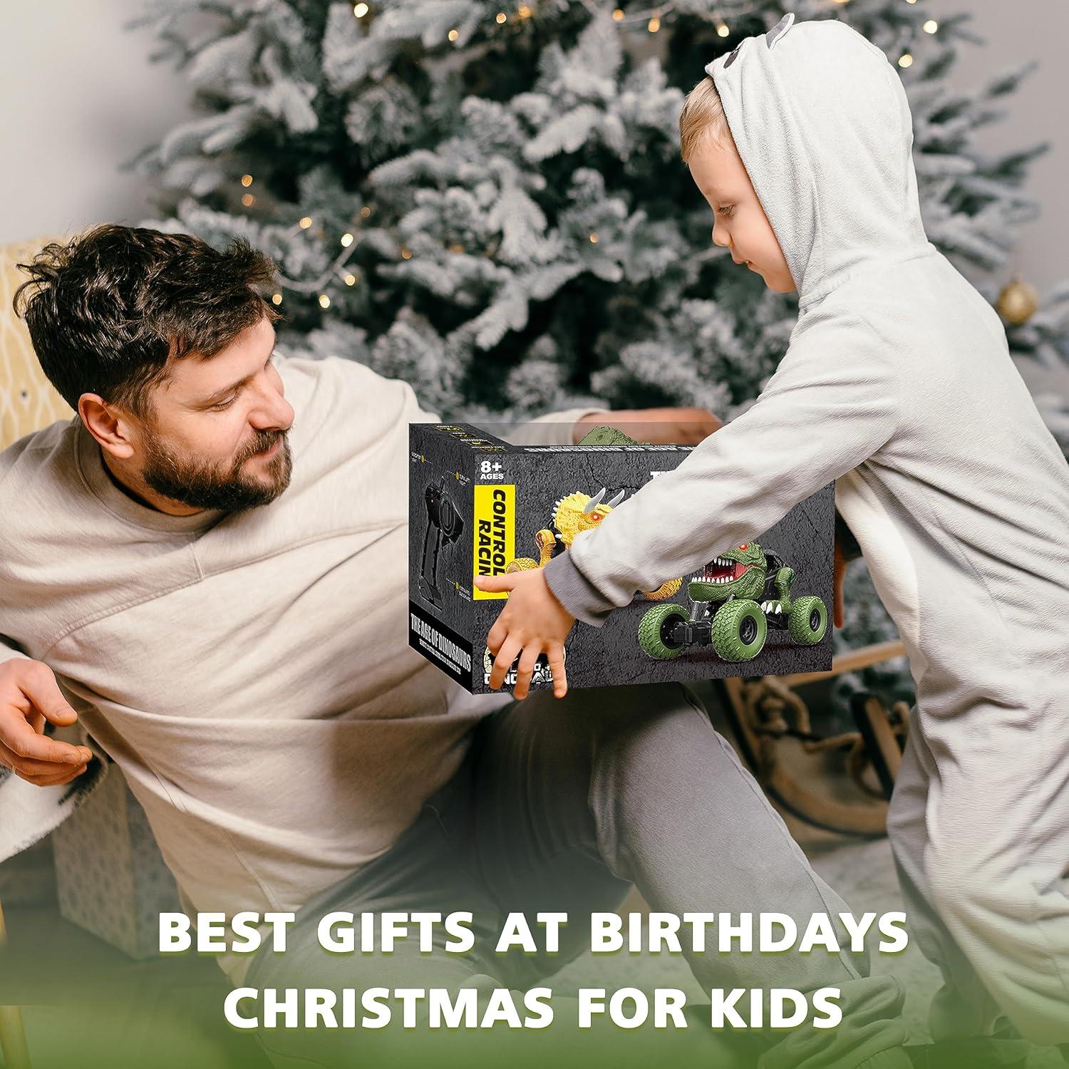 Coche de Dinosaurio Control Remoto YEZI 4WD Verde 0.55kg