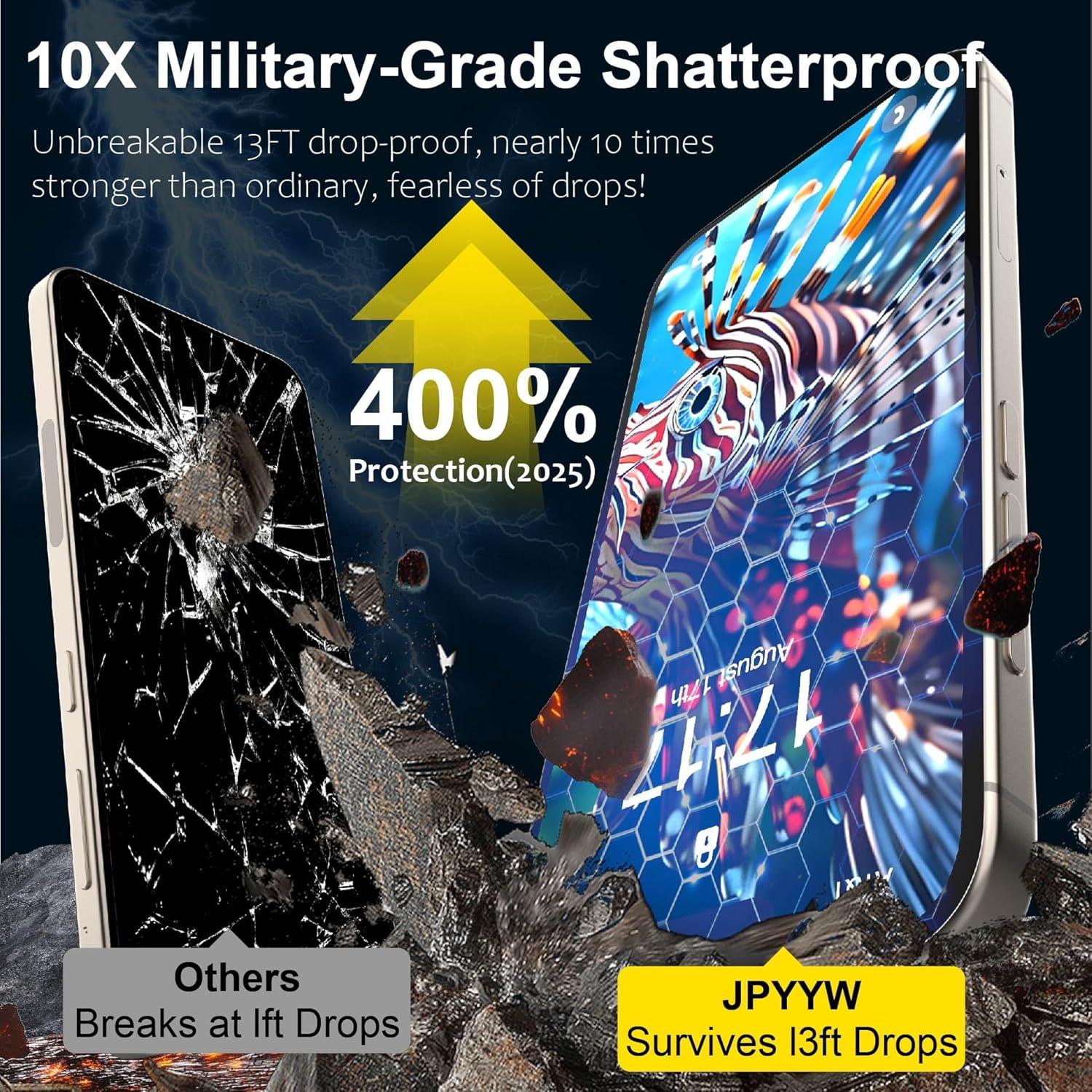 Paquete de 3 Protectores de Pantalla Vidrio Templado iPhone 16 Pro