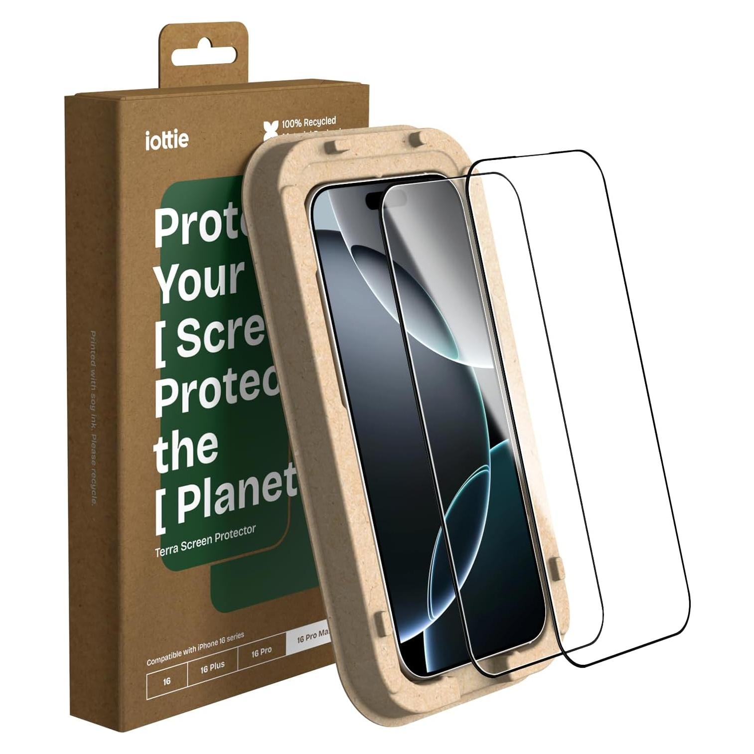 Protector de Pantalla Vidrio Templado iOttie Terra iPhone 16 Pro Max 9H