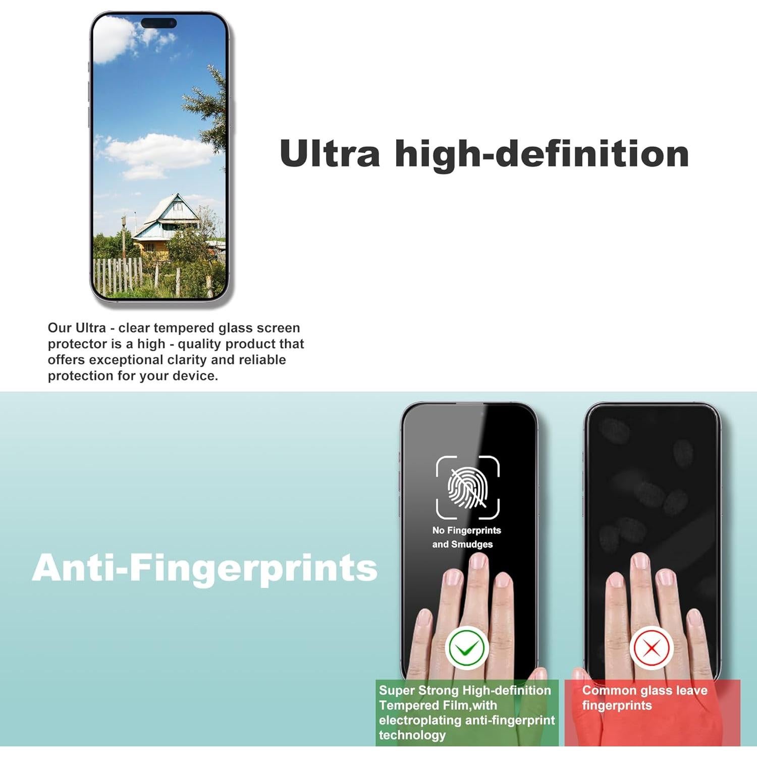 Protector de Pantalla Vidrio Templado 2 Pack SHANG PIN JIA iPhone 16 Pro