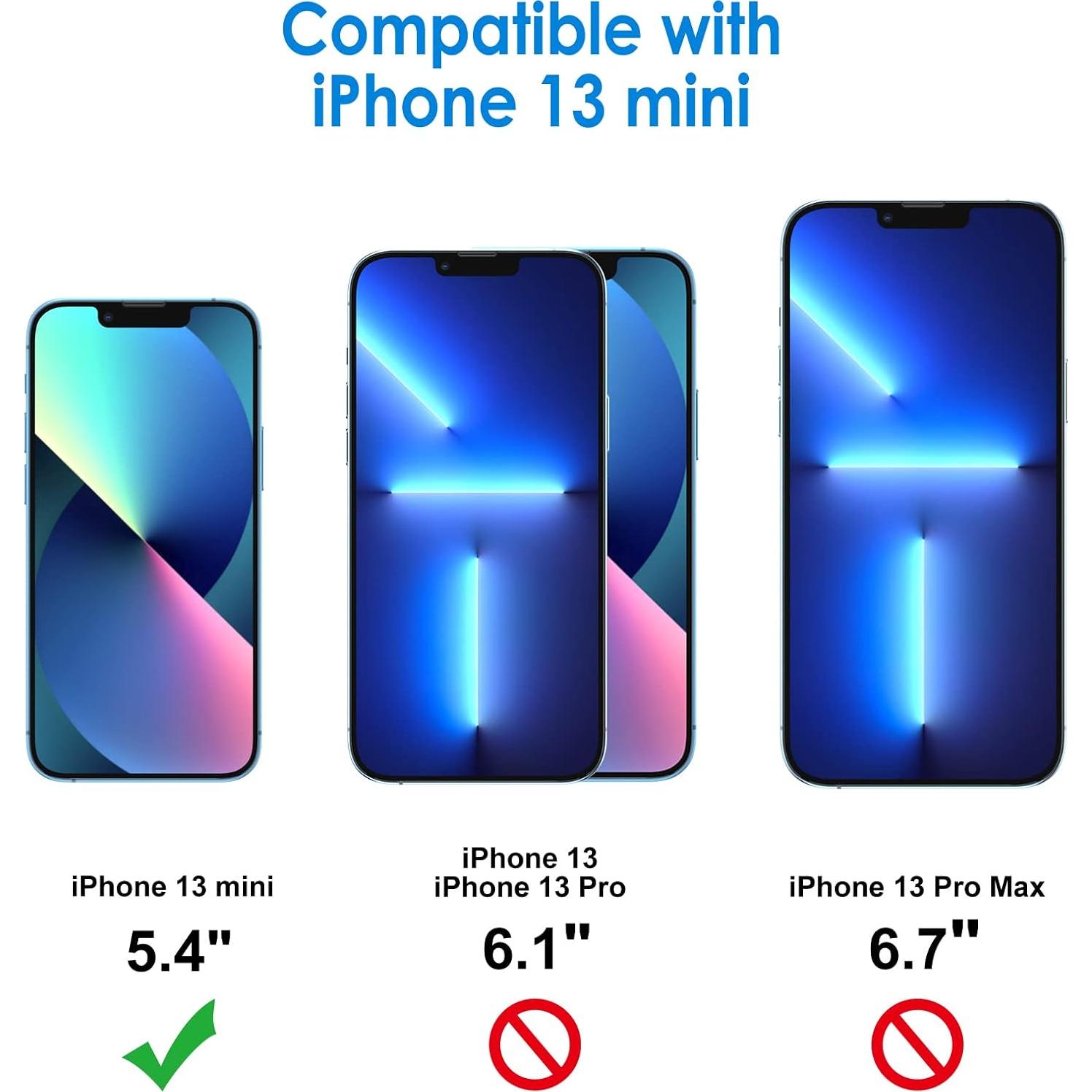 Protector de Pantalla Privado JETech para iPhone 13 Mini 12.8 cm, Vidrio Templado Anti Espía, Paquete de 2