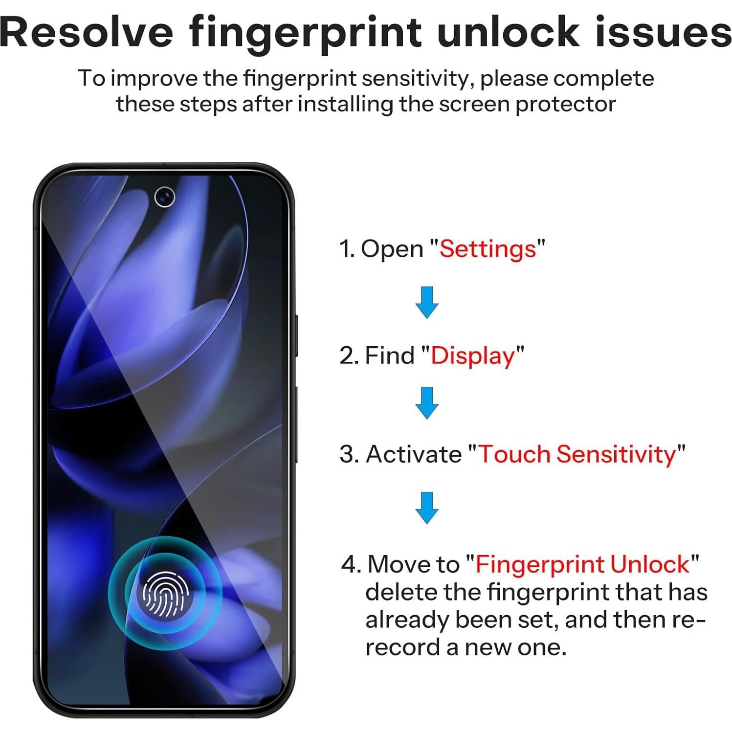 Protector de Pantalla OMOTON para Google Pixel 9a 6.3" + Lente