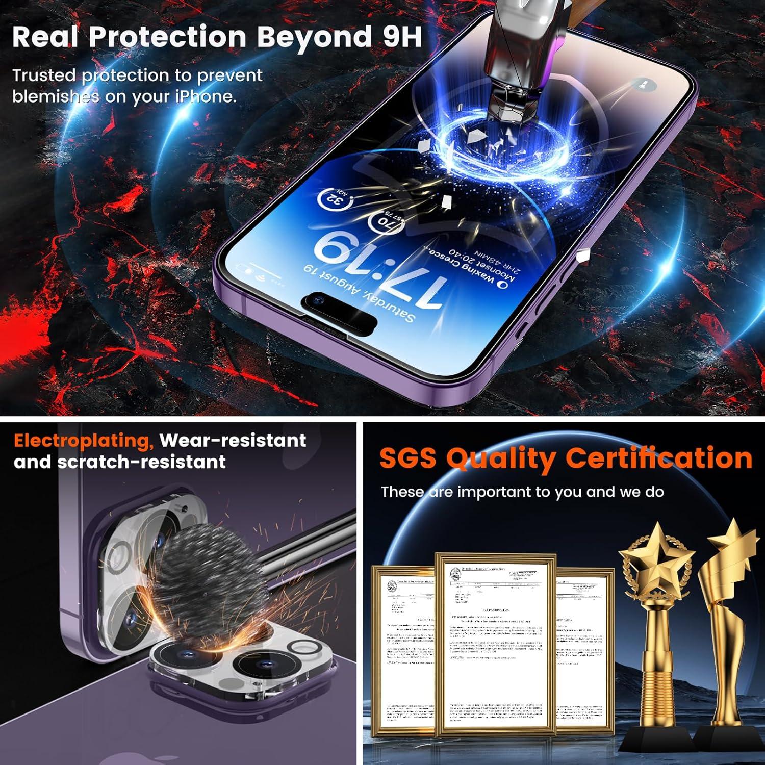 Protector de Pantalla Privado EZ-GLAZ para iPhone 14 Pro 6.1"