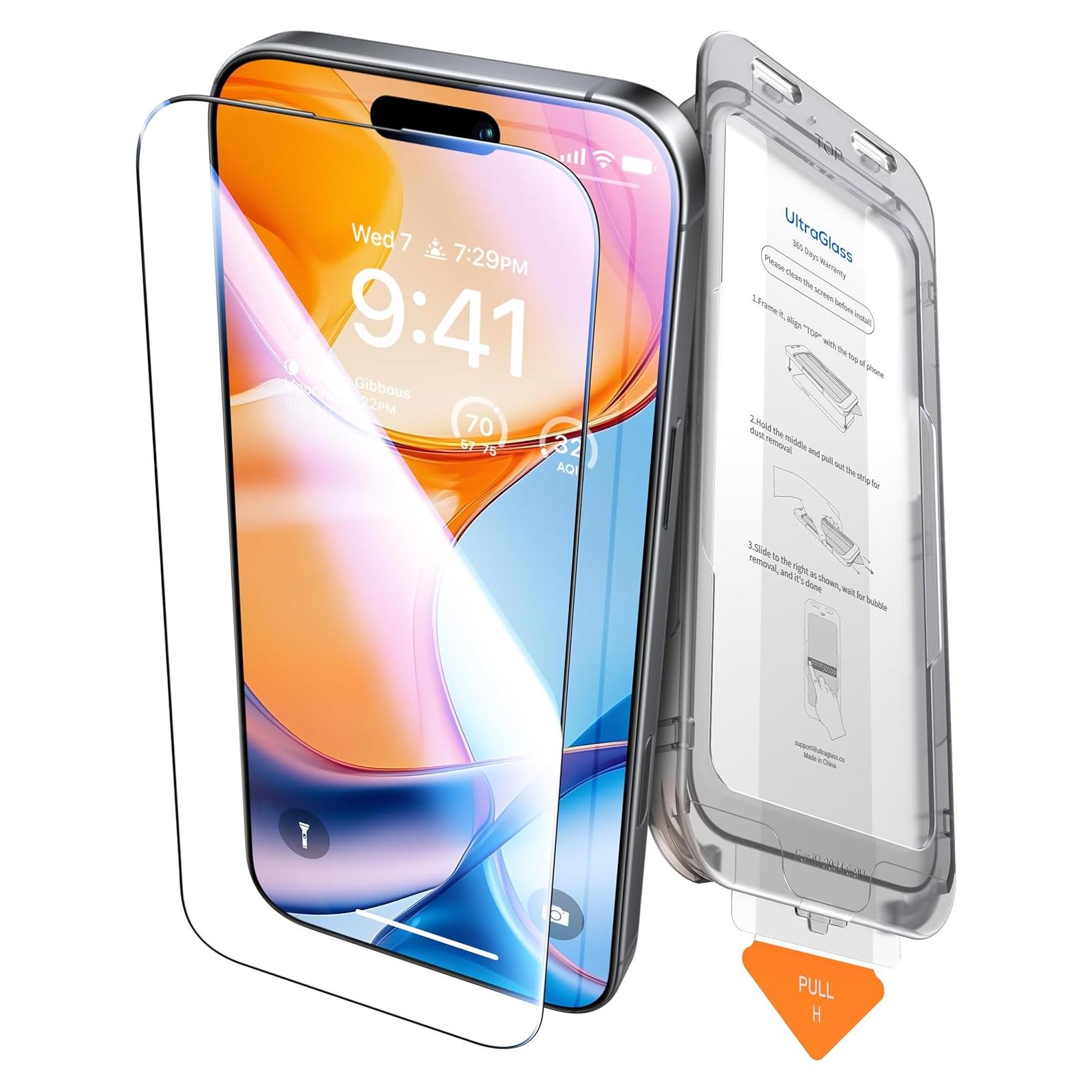 Protector de Pantalla UltraGlass 9H+ para iPhone 16 Pro Max