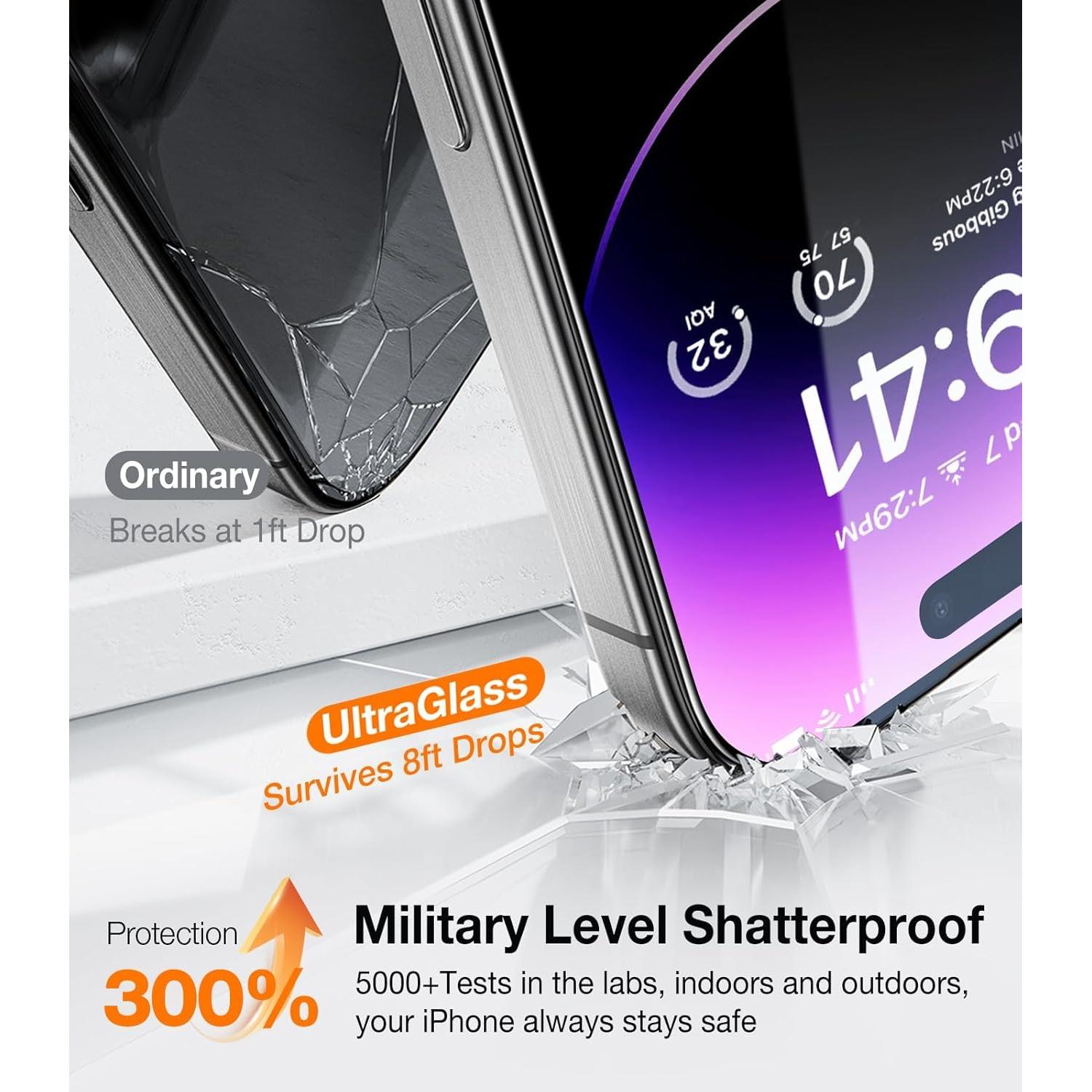 Protector de Pantalla UltraGlass 9H+ para iPhone 16 Pro Max