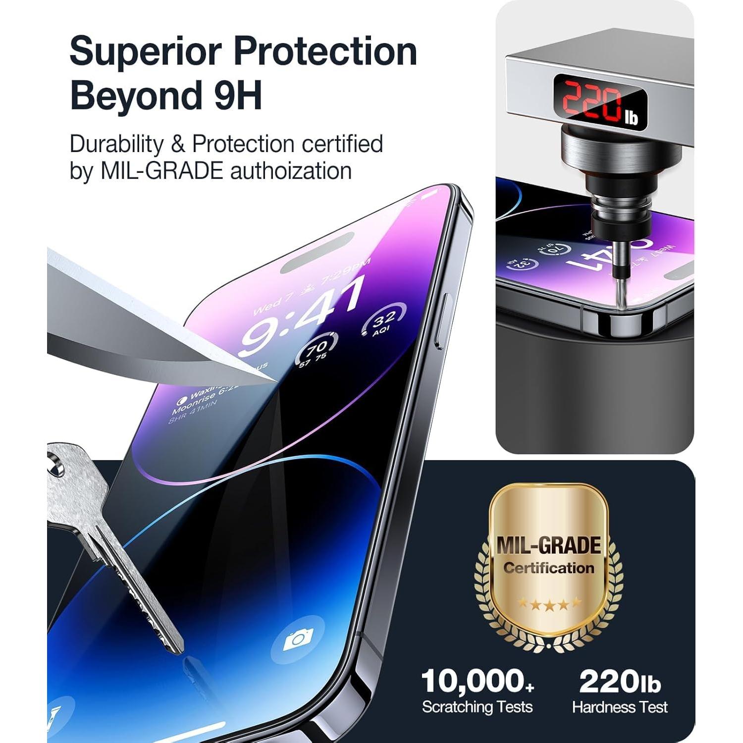 Protector de Pantalla UltraGlass 9H+ para iPhone 16 Pro Max