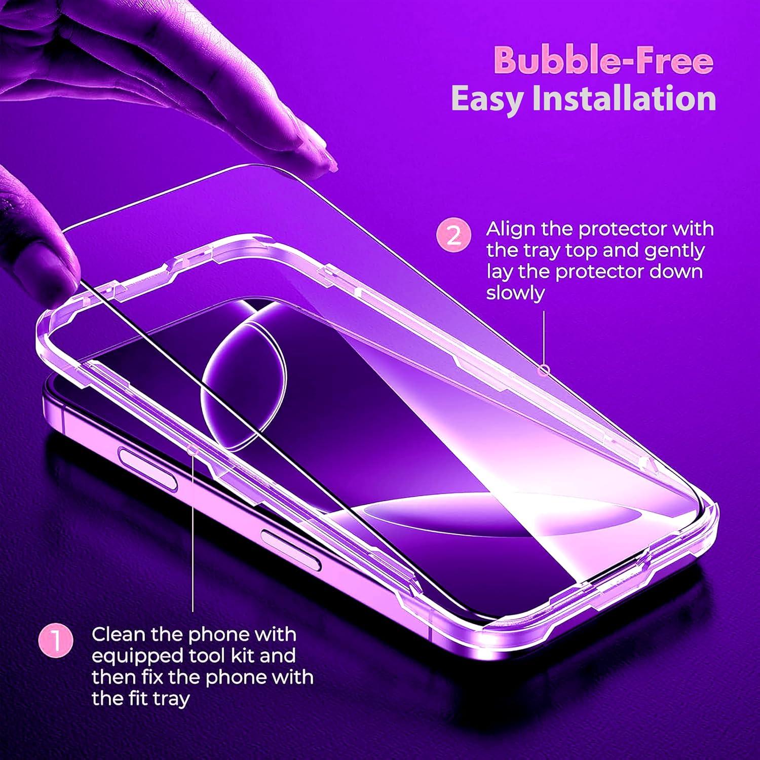 Paquete de 3 Protectores de Pantalla Vidrio Templado 9H BURJME iPhone 16